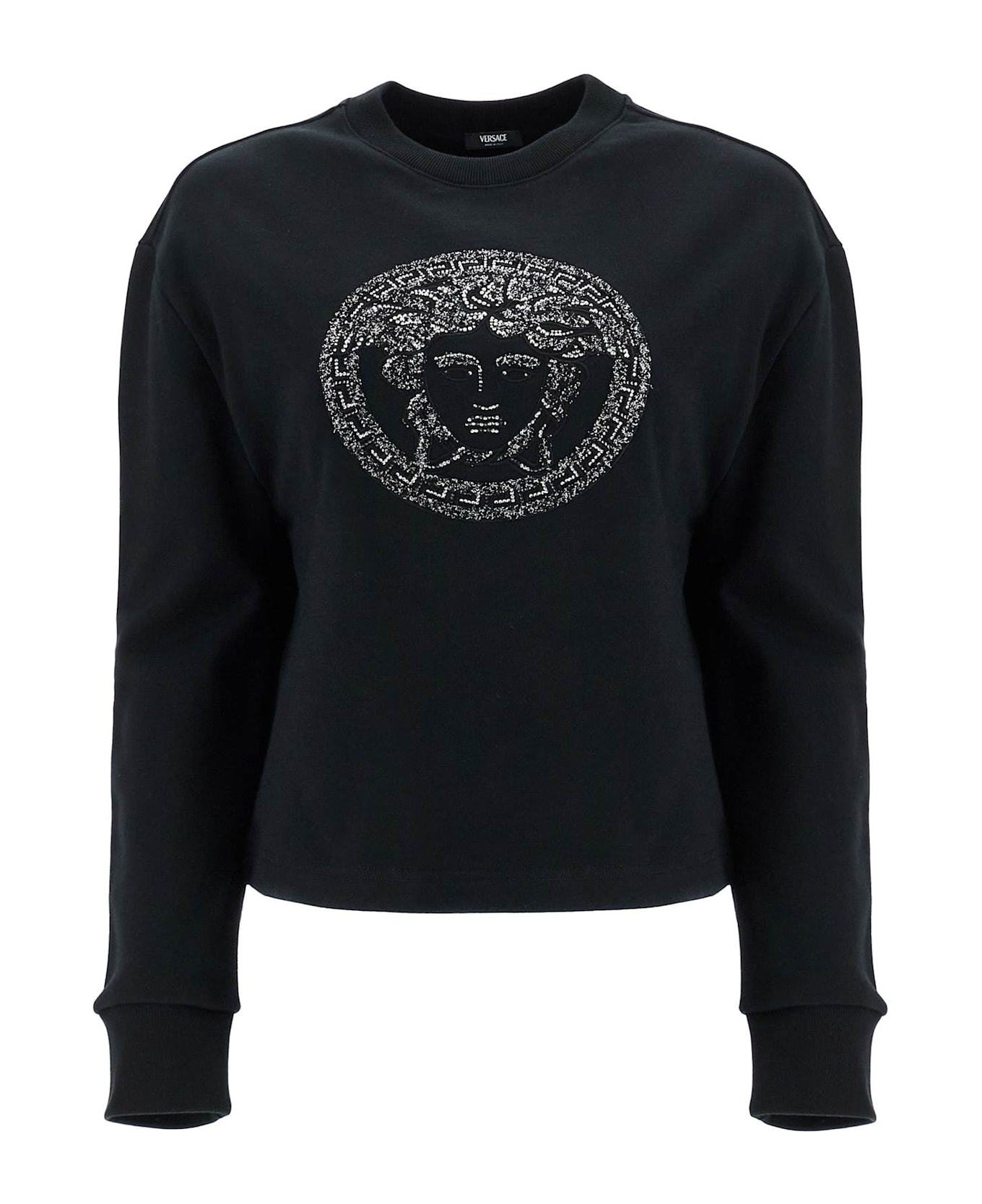 Versace 'boxy Sweatshirt With Med - BLACK (Black)