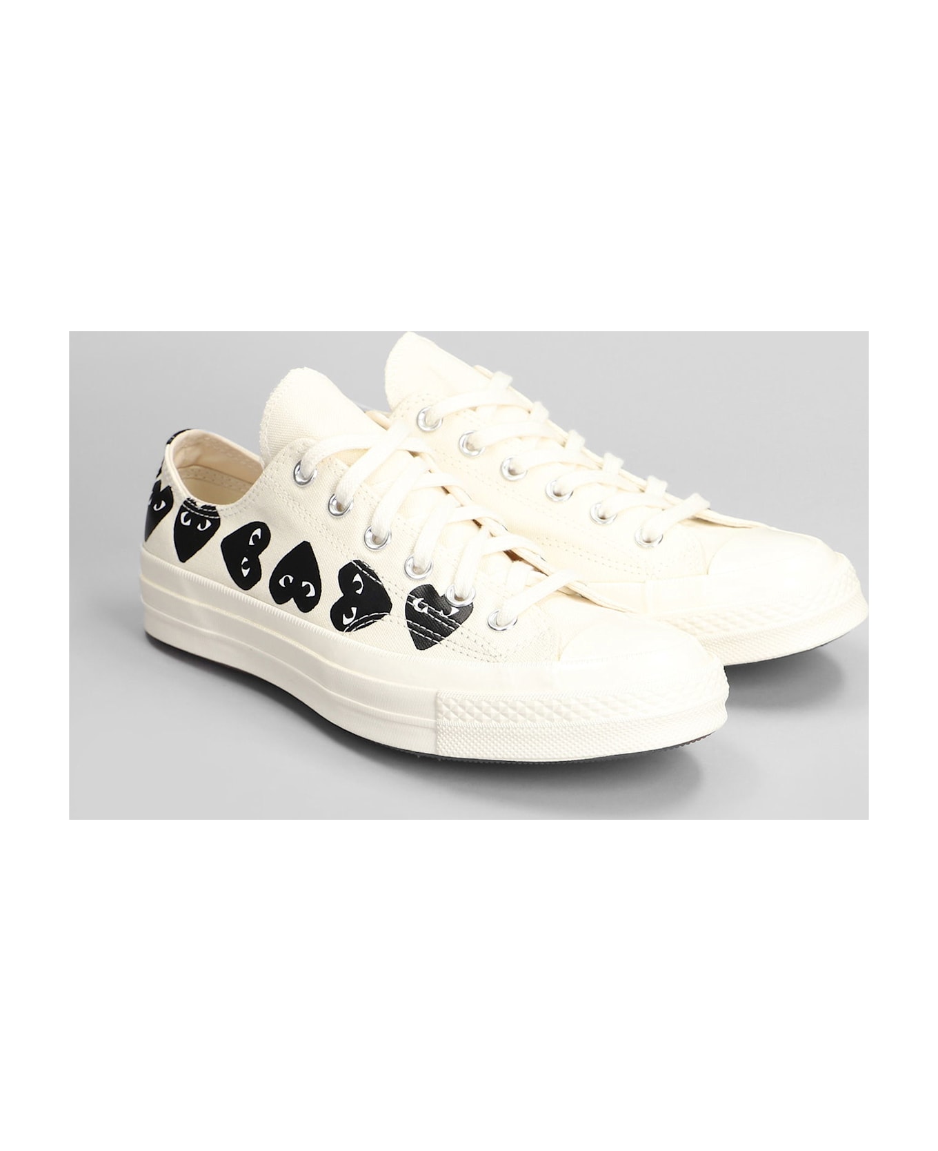 Comme des Garçons Play Chuck 70 Cdg Low Sneakers In Beige Cotton - beige