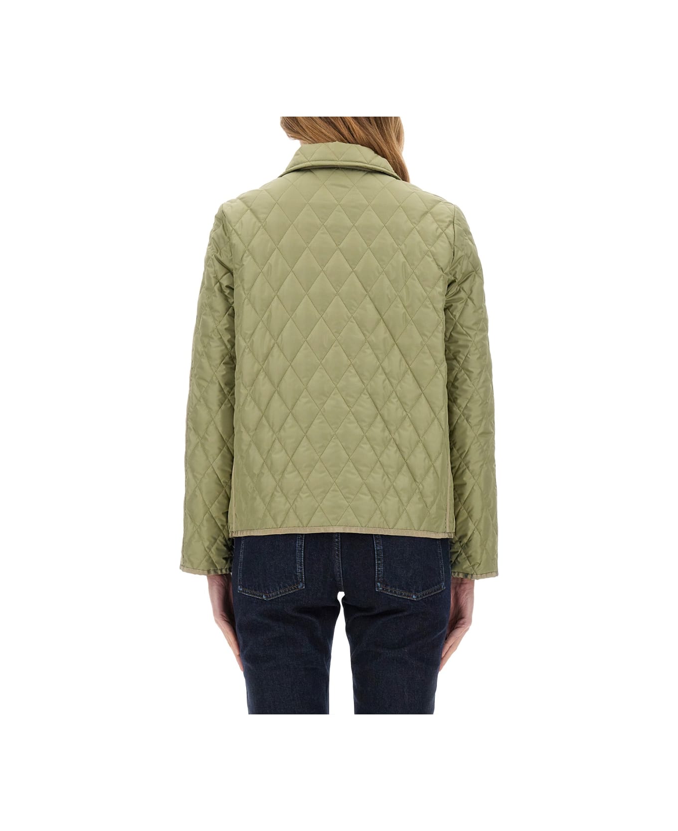 Fay 3-hook Nylon Quilted Jacket - GREEN