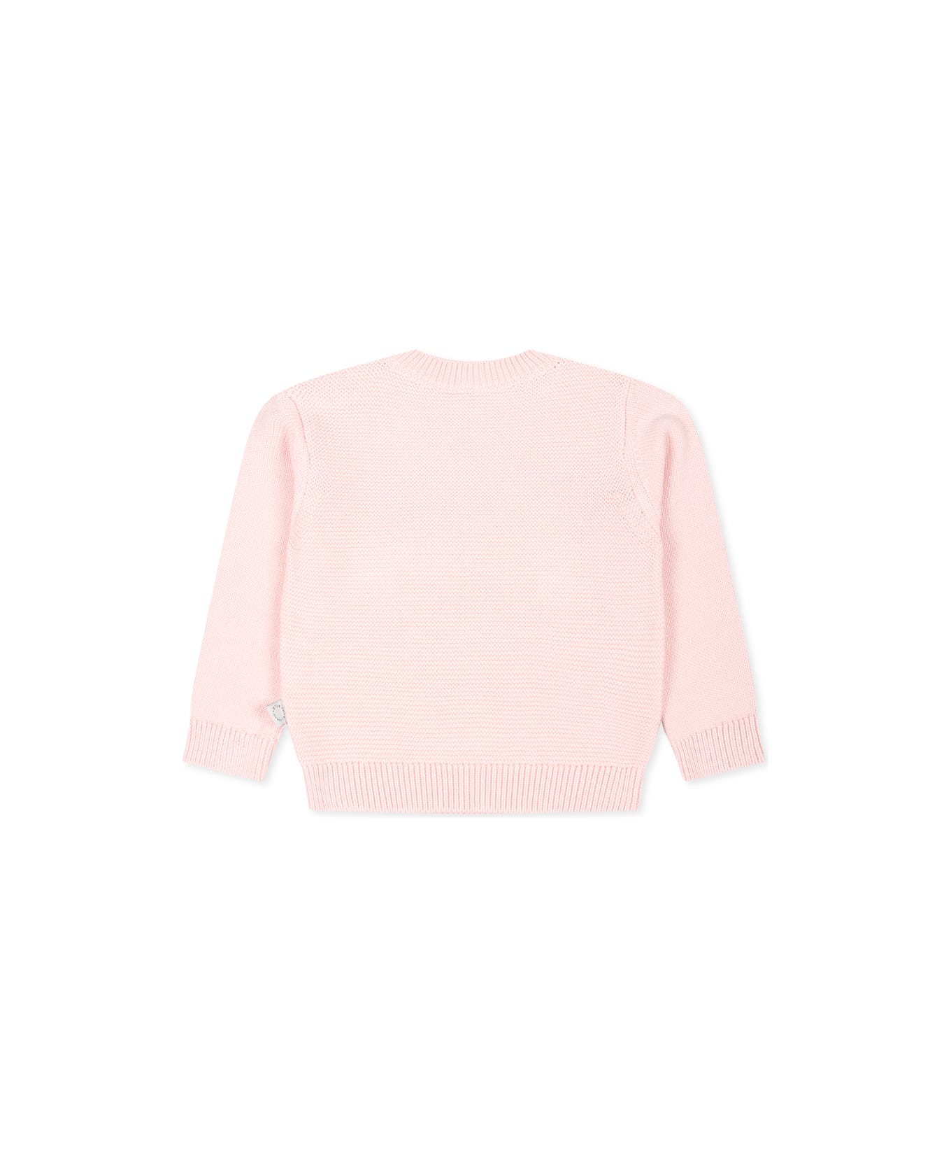 Stella McCartney Kids Pink Sweater For Baby Girl With Rainbow - Pink