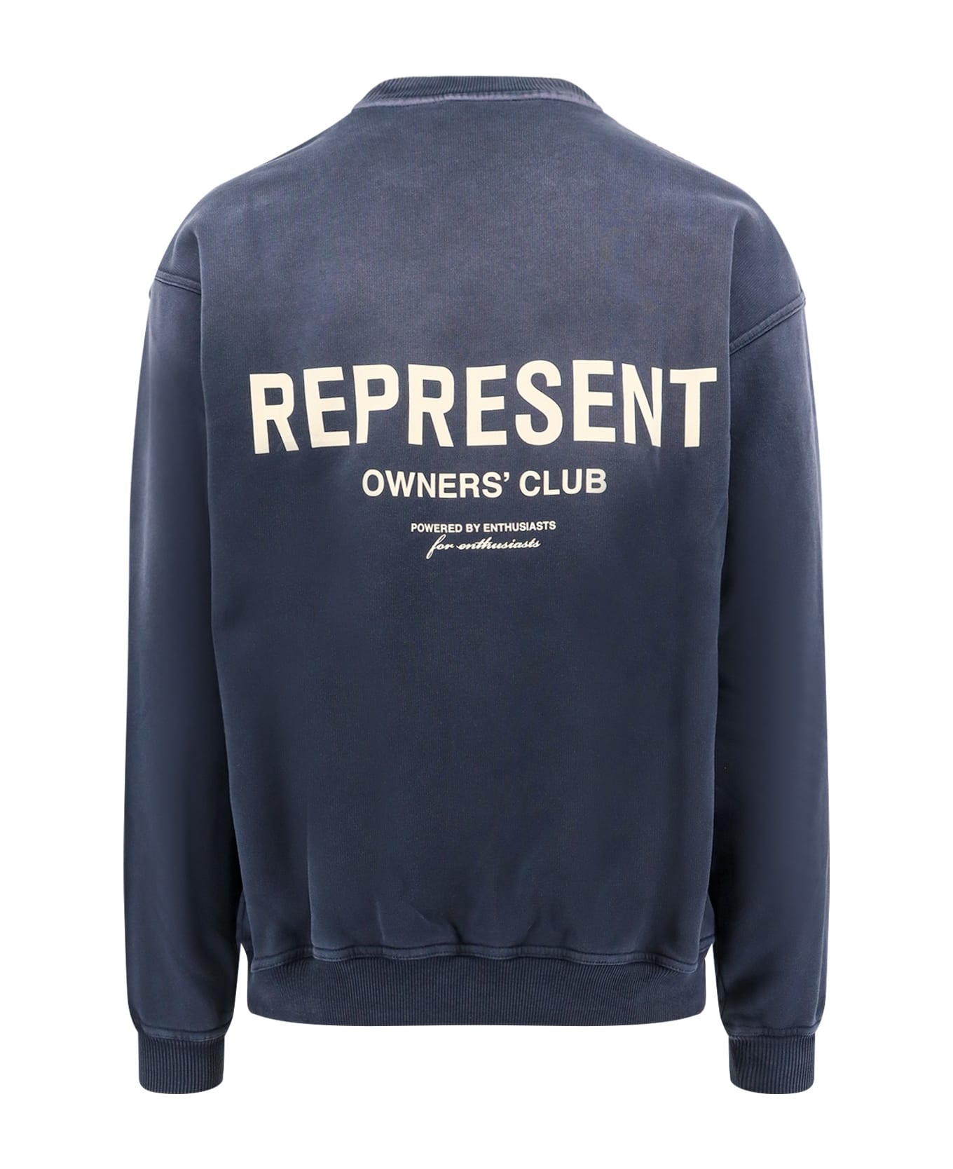 REPRESENT Owners Club Cotton Sweatshirt With Frontal Logo Print - Blue