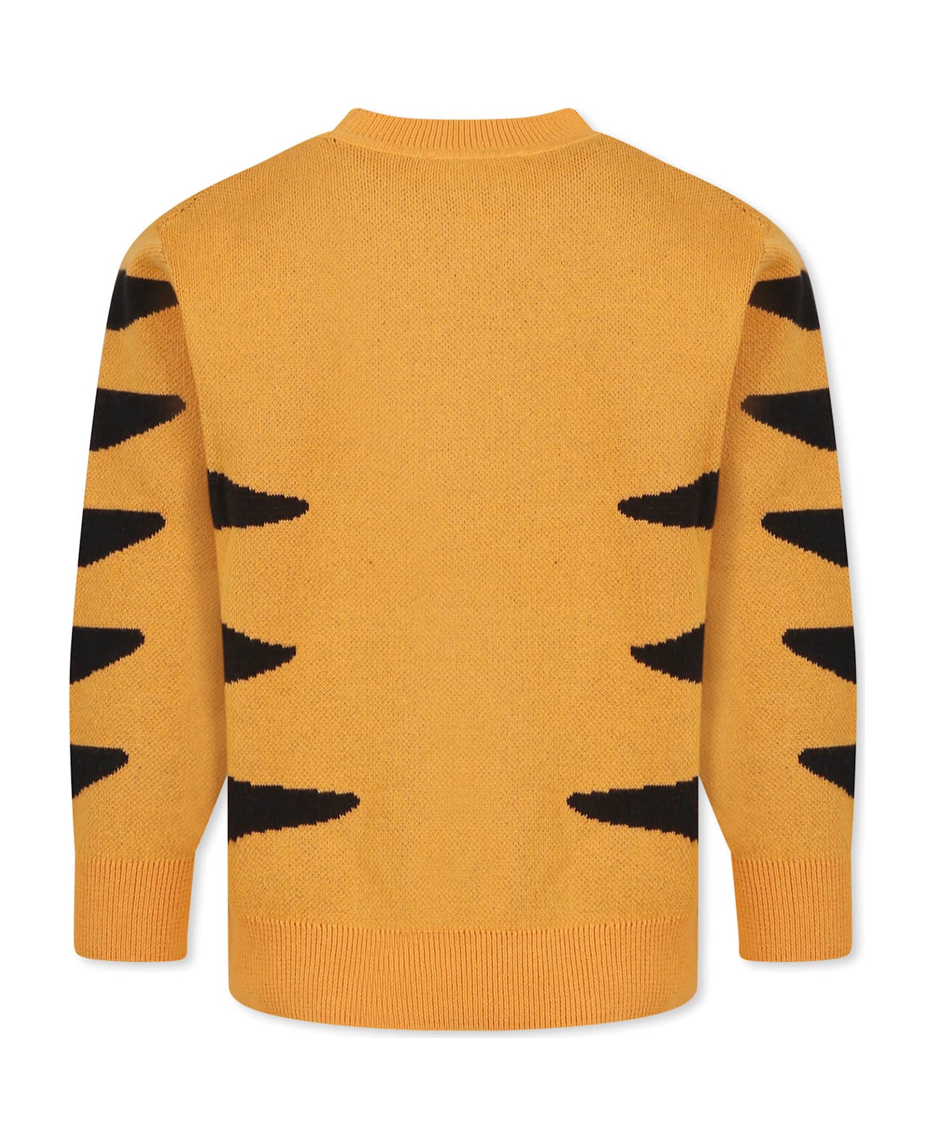 Stella McCartney Kids Orange Sweater For Boy With Cat - Orange