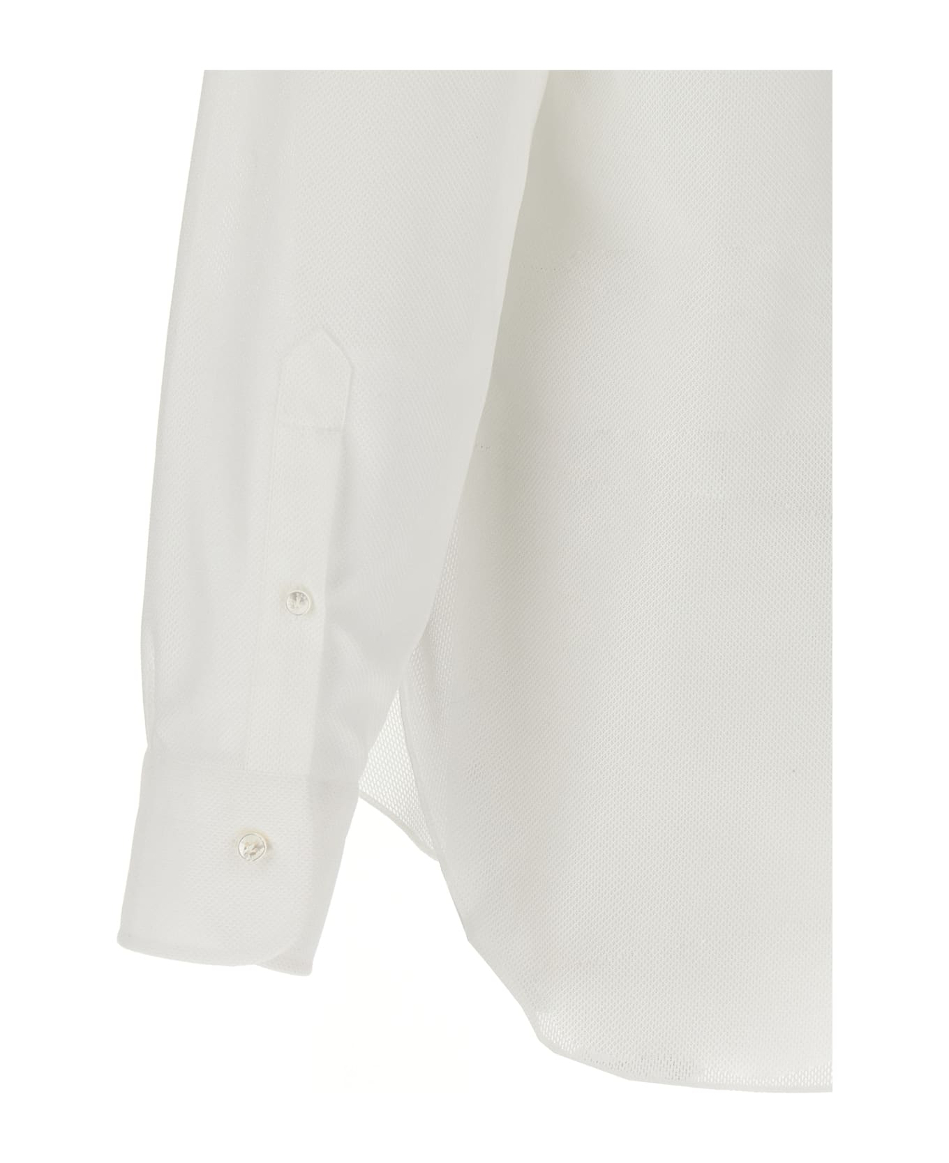 Barba Napoli Honeycomb Shirt - White