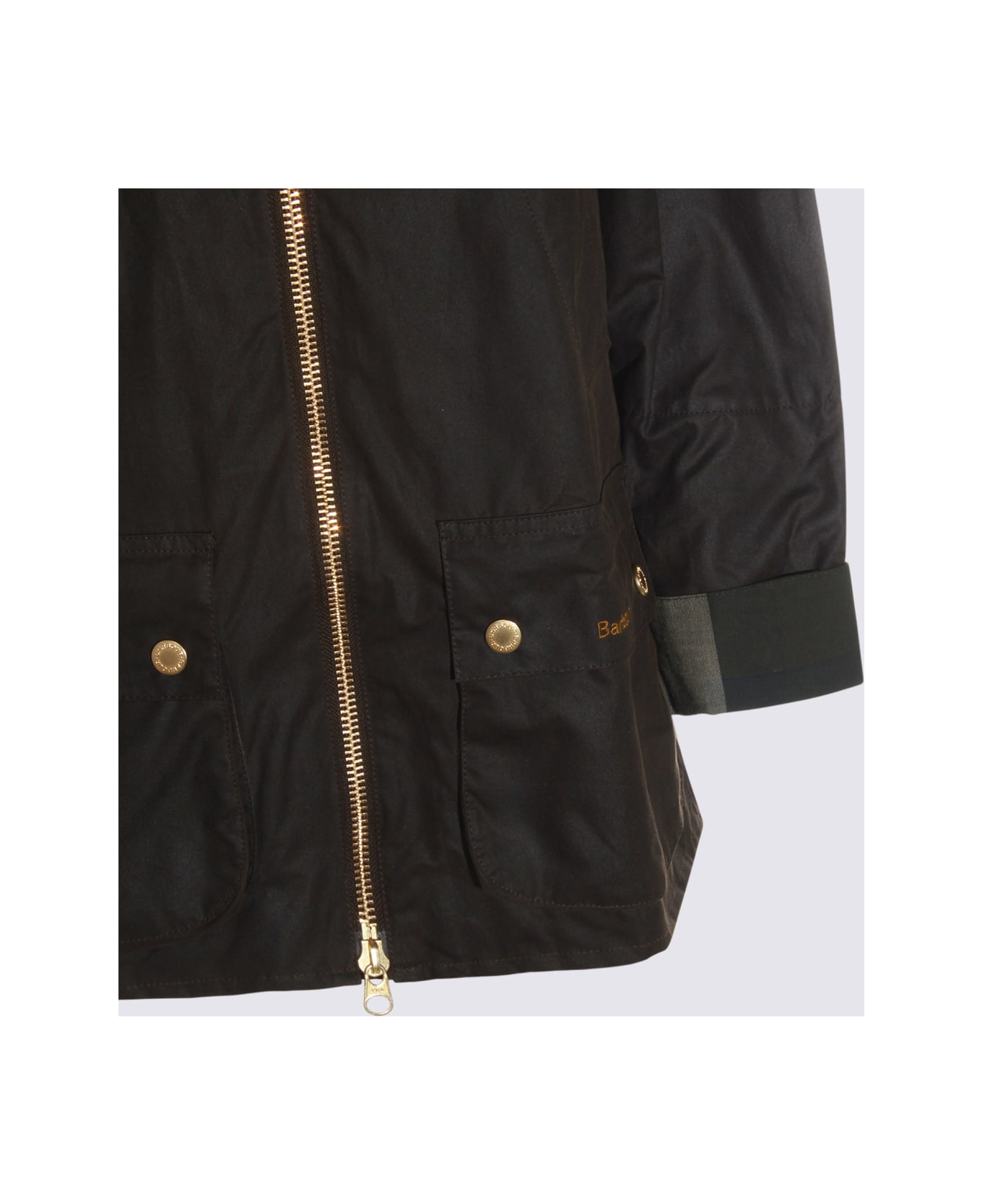 Barbour Black Cotton Allerston Wax Coat - Green