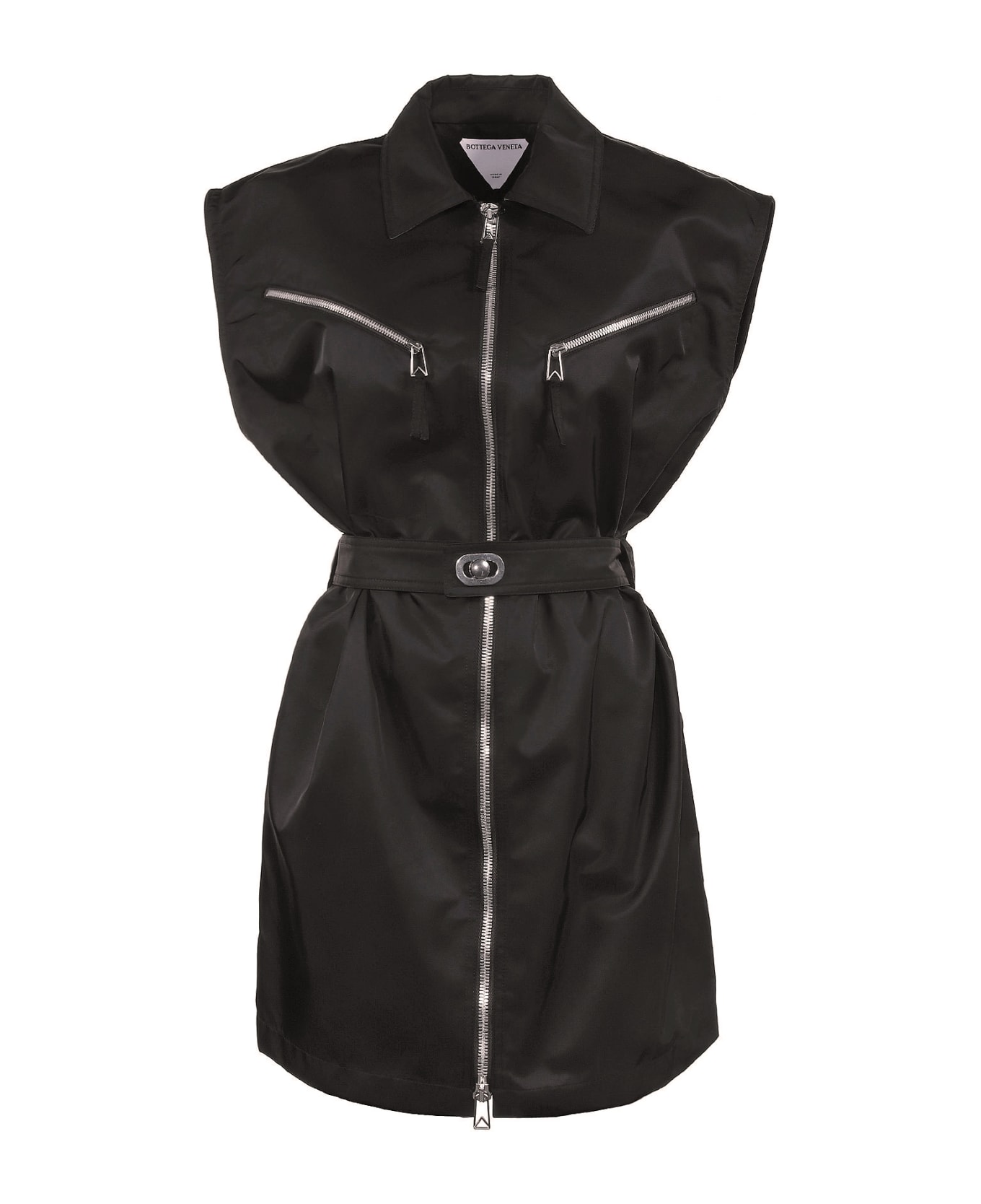 Bottega Veneta Sleeveless Dress With Zip - Black