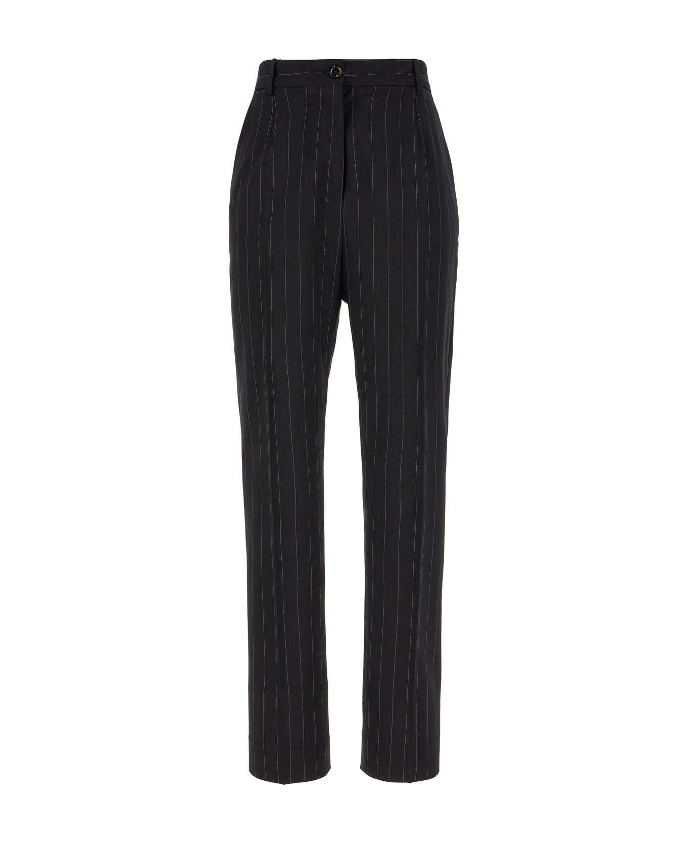 Dolce & Gabbana Embroidered Stretch Wool Pants - NEROGESSATO