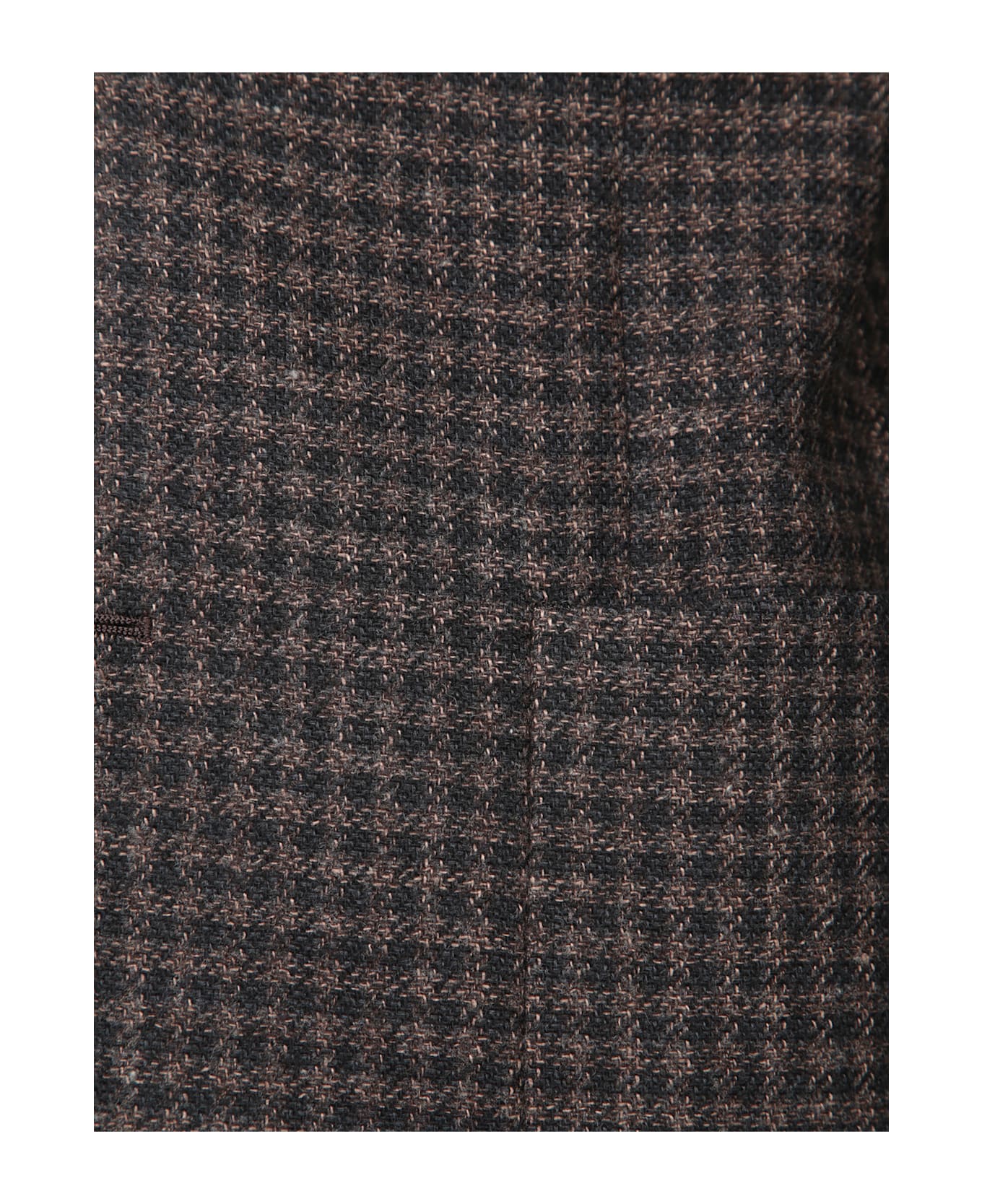 Zegna Brown/black Wool And Cashmere Jacket - Brown