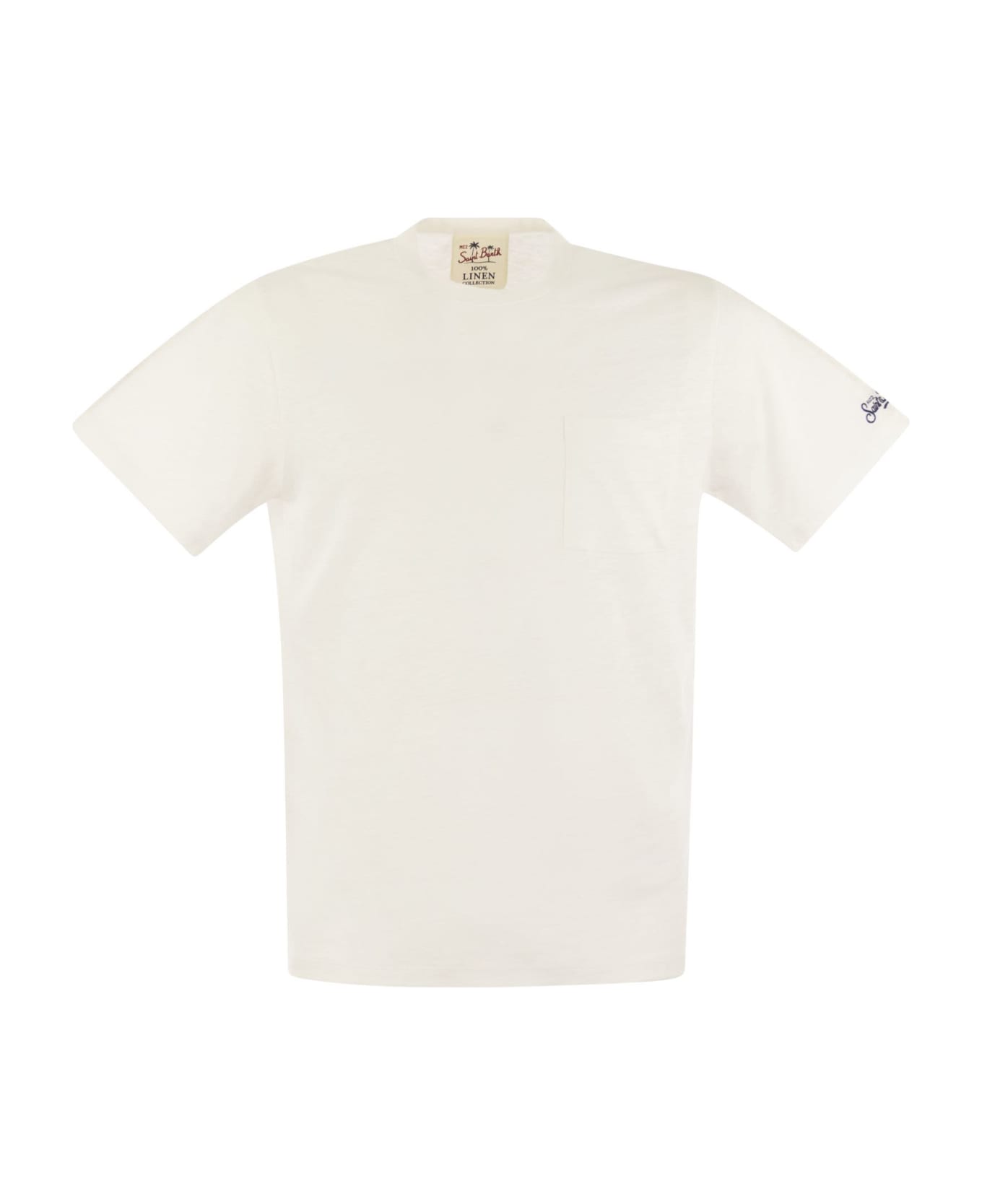 MC2 Saint Barth Ecstasea - Linen T-shirt With Pocket