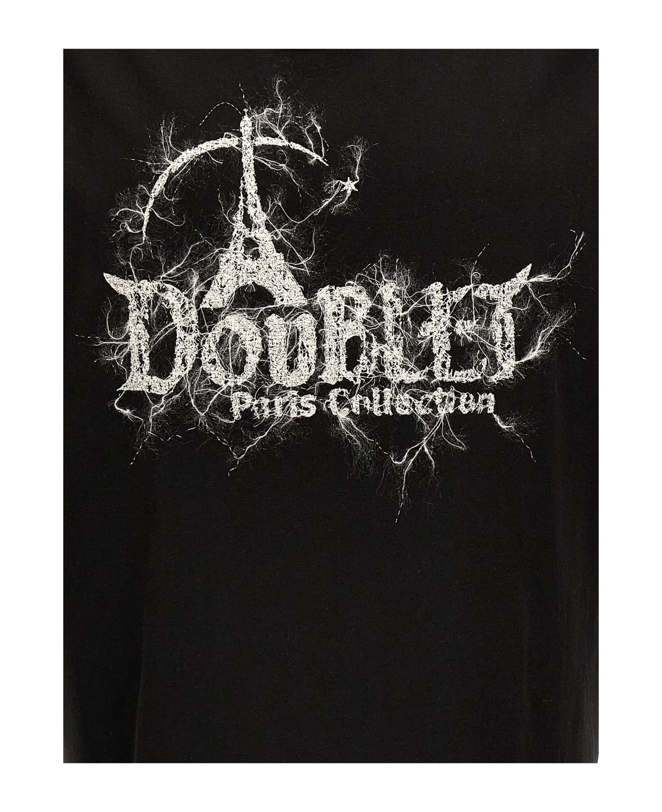 doublet Logo Embroidery T-shirt - Black   シャツ