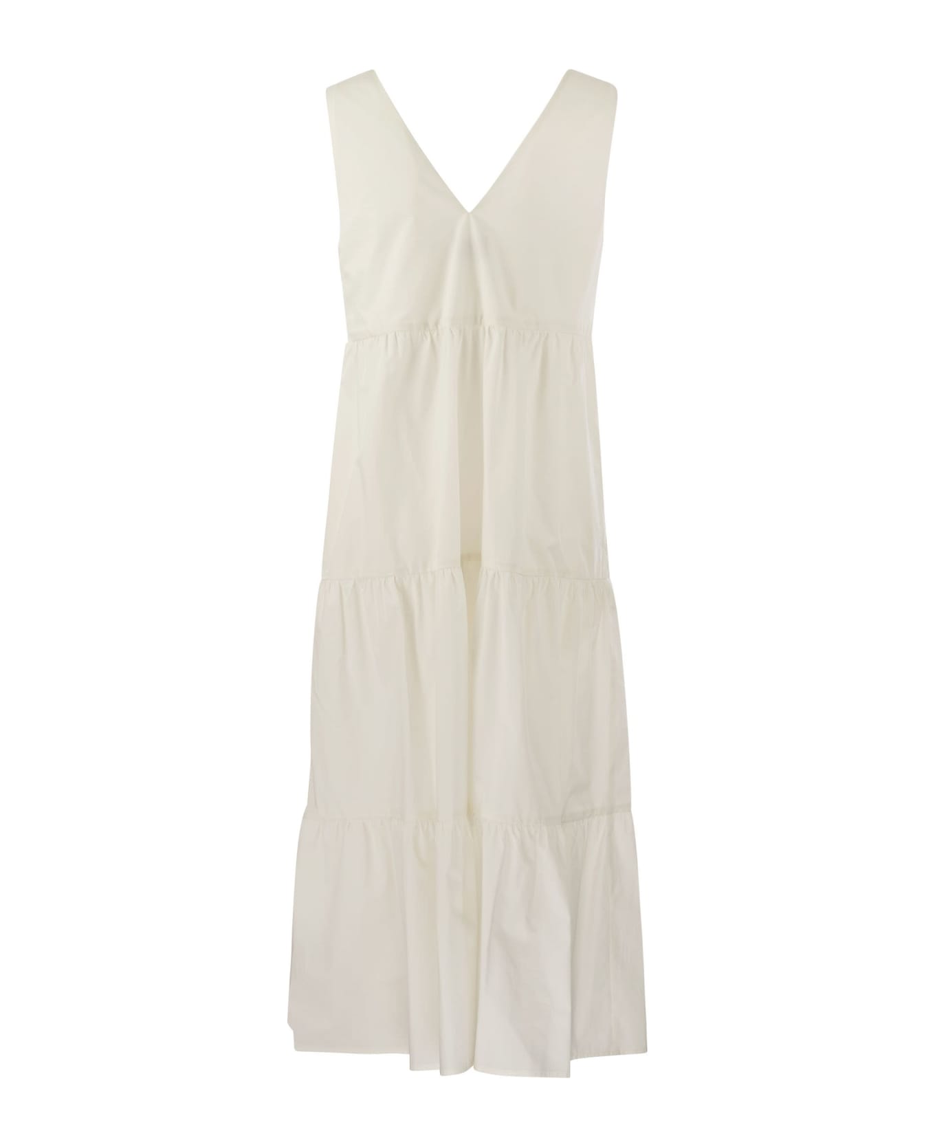 Woolrich Pure Cotton Poplin Dress - Bianco