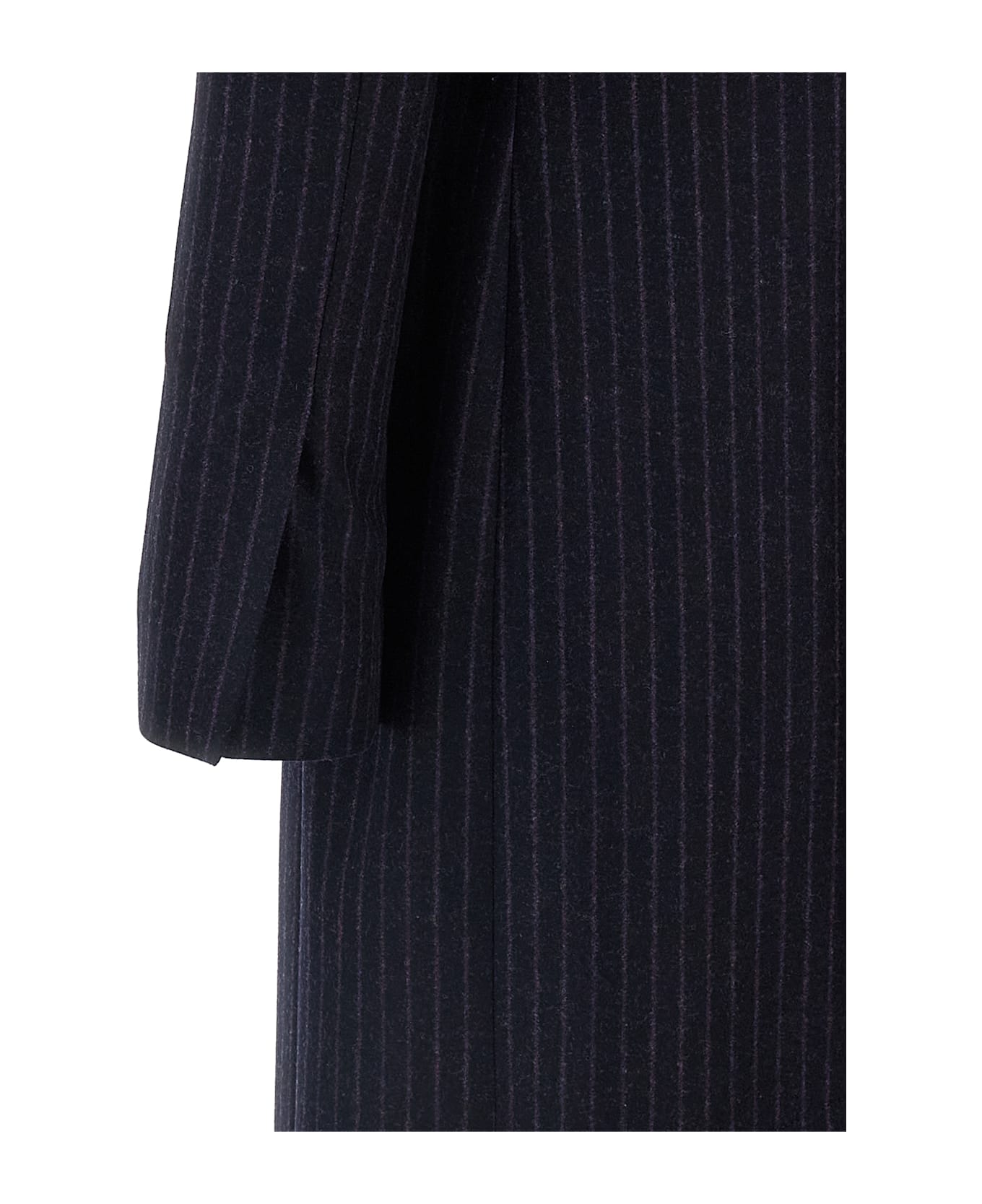 Alberto Biani Pinstripe Coat - Blue