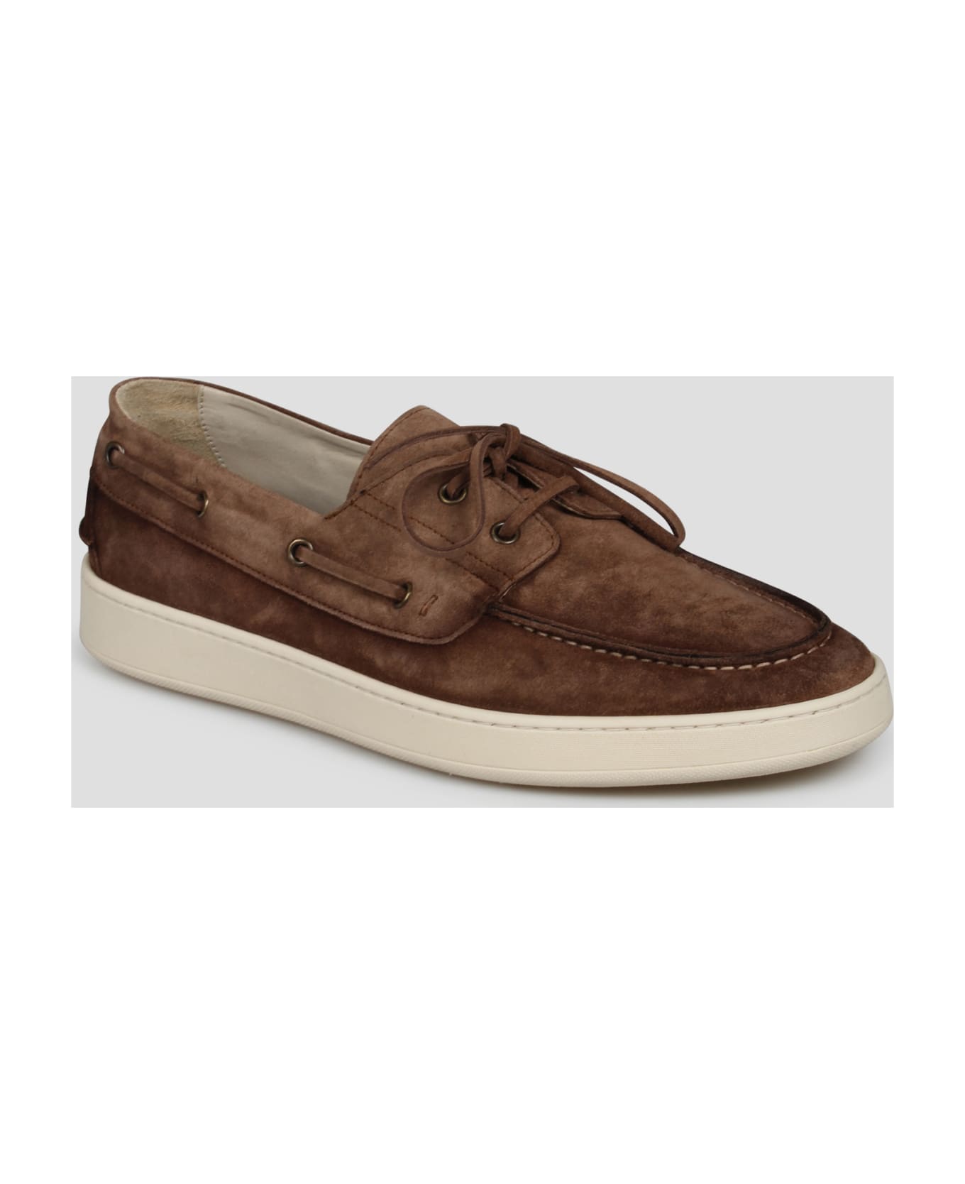 Corvari Suede Boat Loafers - Brown