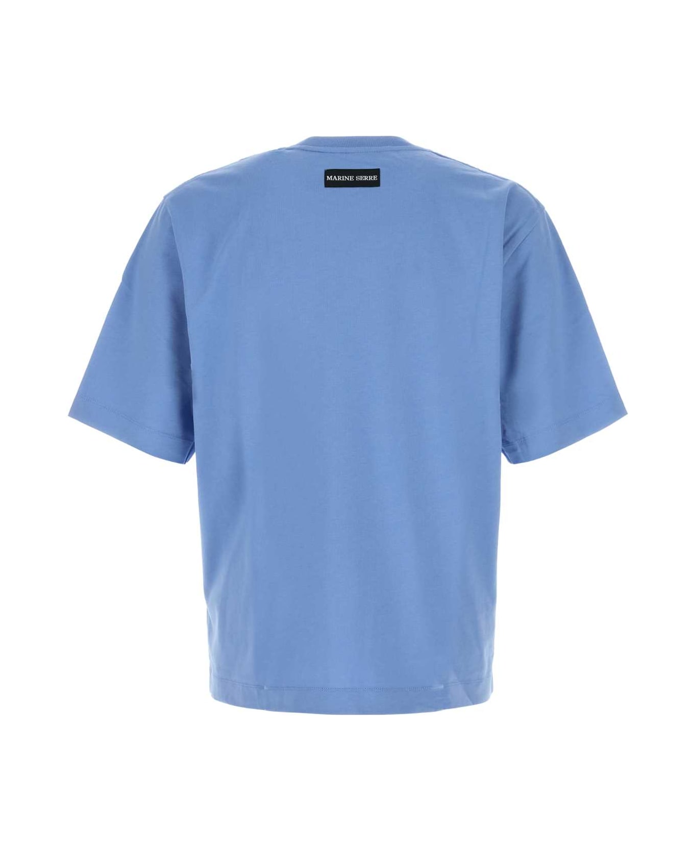 Marine Serre Cerulean Blue Cotton T-shirt - BLUEBONNET