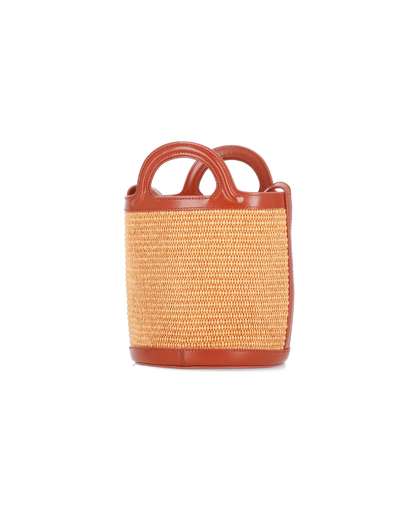 Marni Logo Embroidered Bucket Bag - Orange ショルダーバッグ