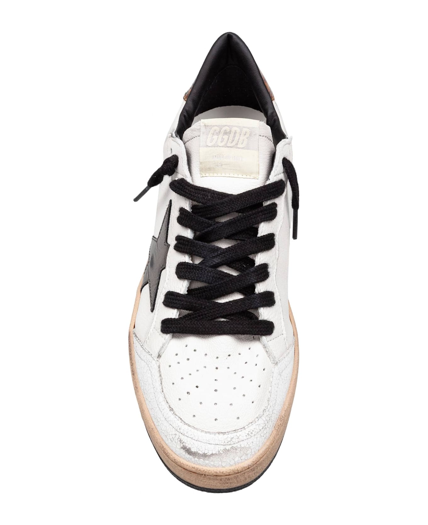 Golden Goose 
ball Star
 White Leather Sneakers - White/Grey