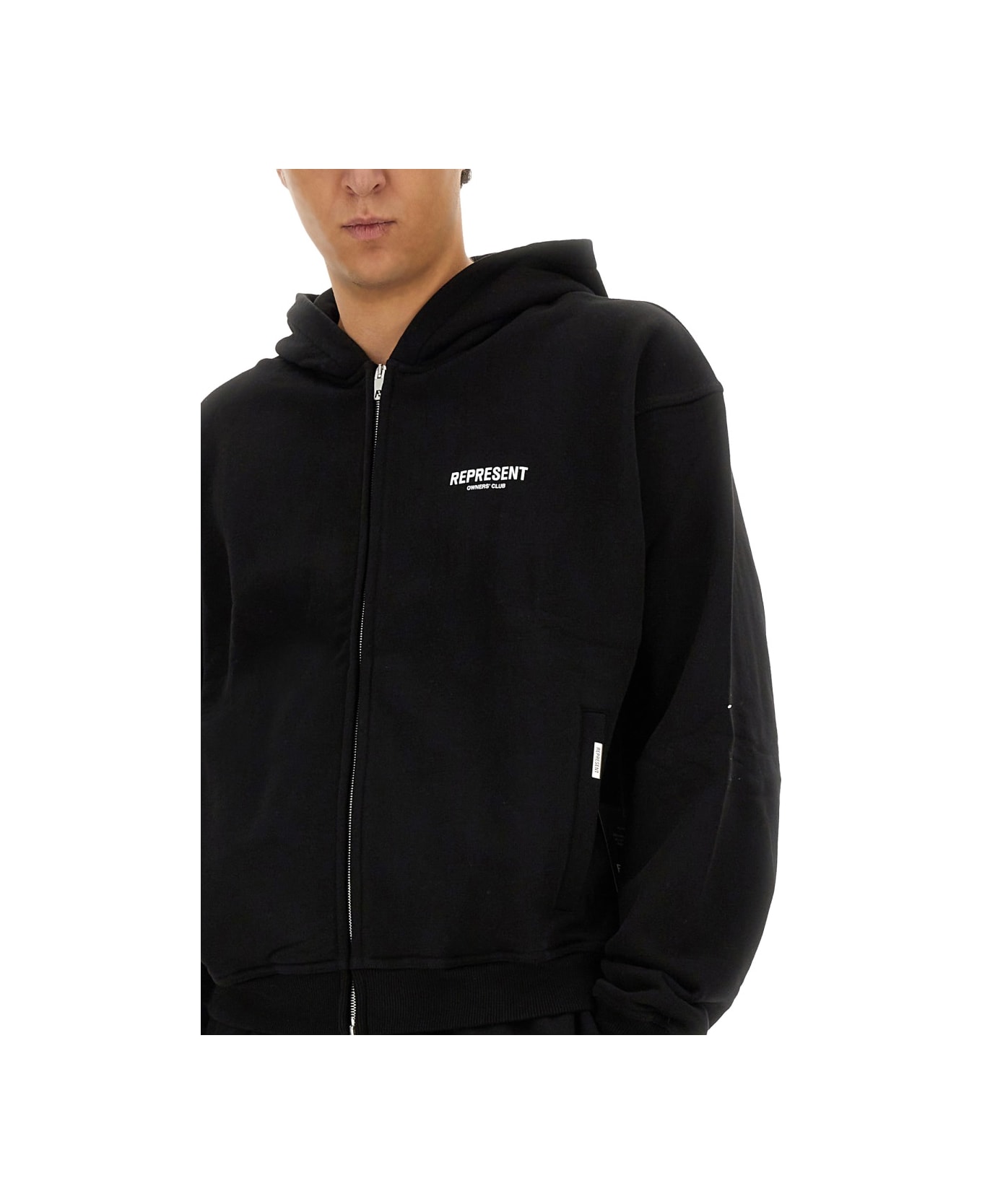 REPRESENT Zipper Hoodie - BLACK