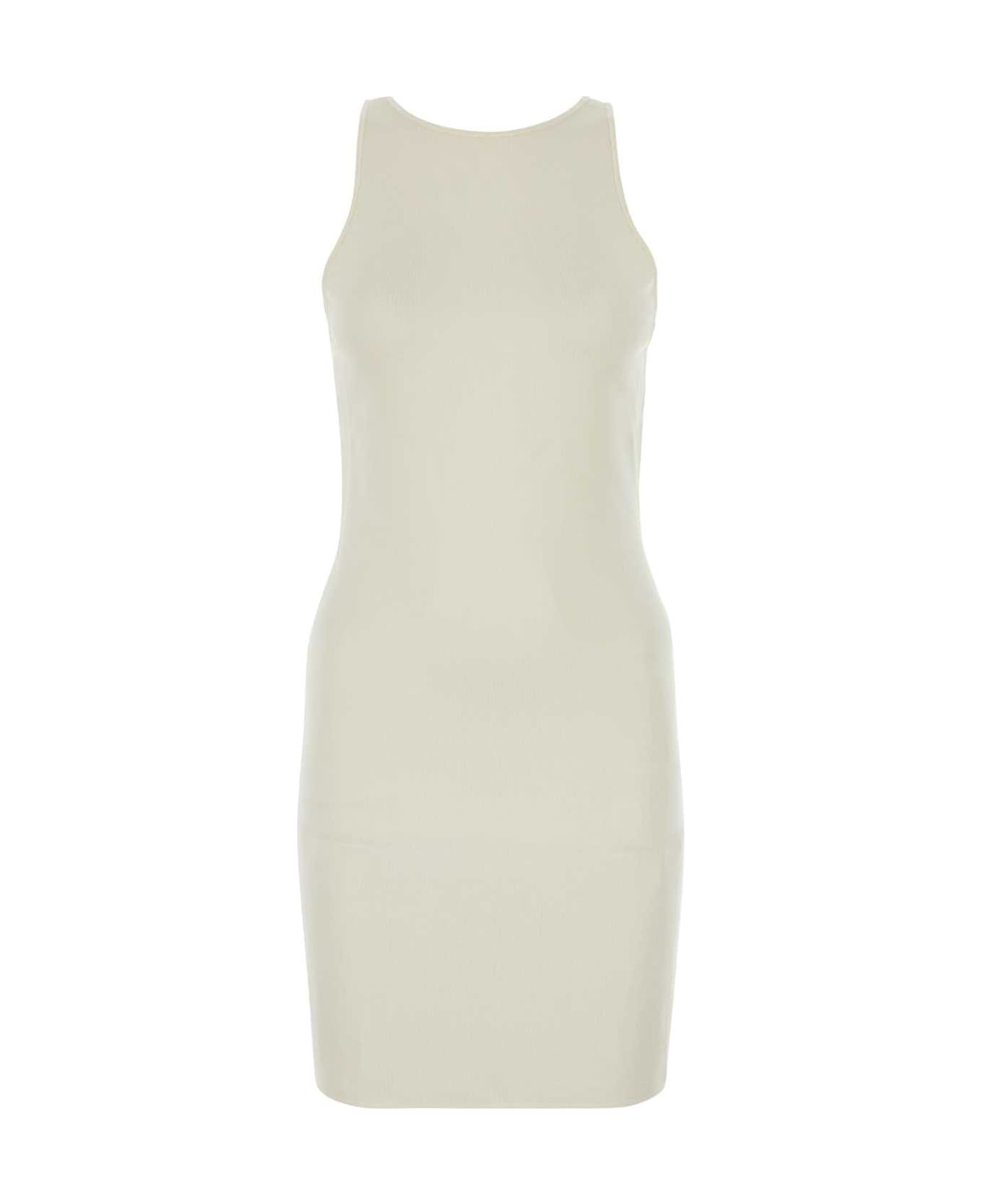 Saint Laurent Ivory Stretch Viscose Blend Mini Dress - NATUREL