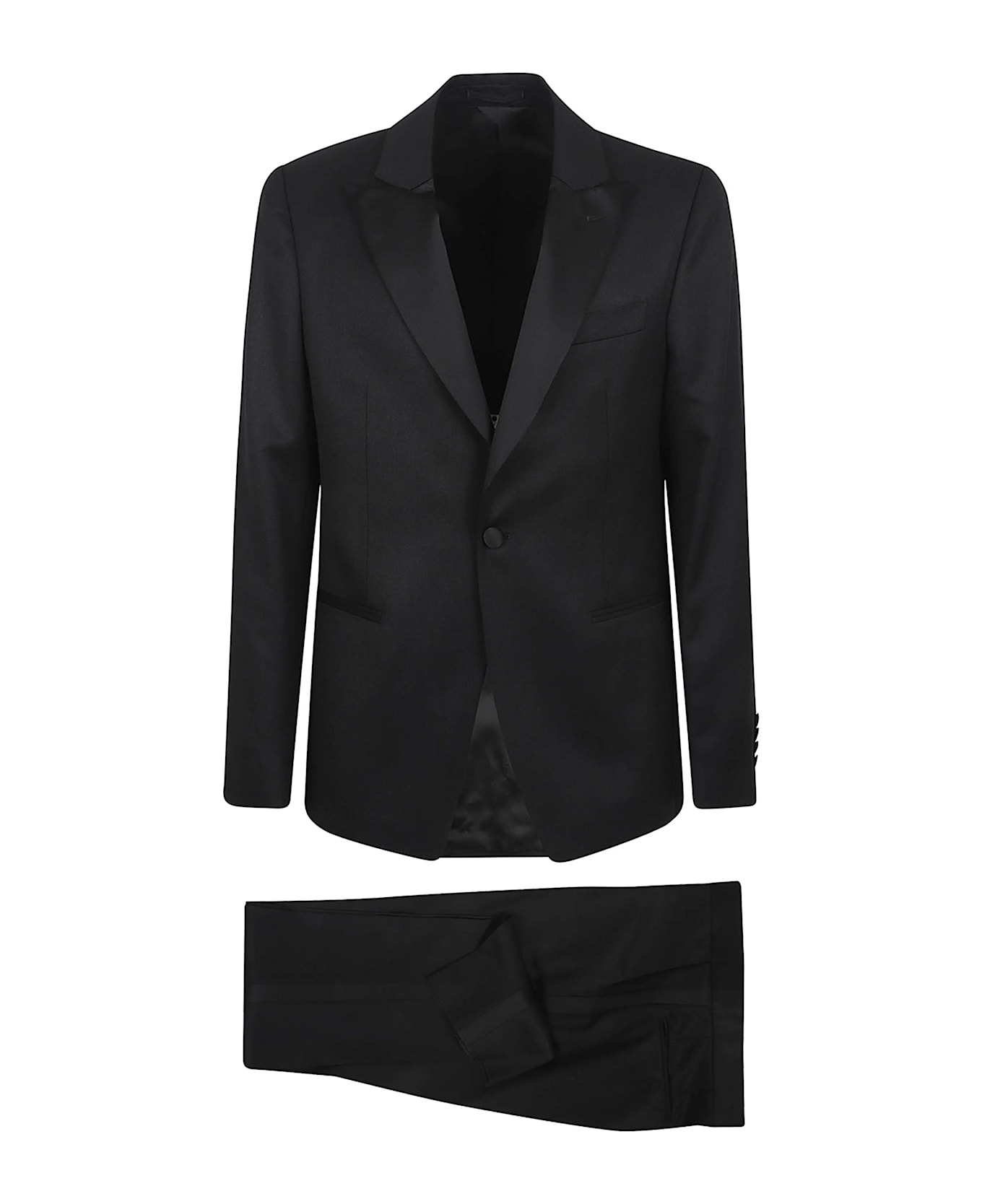 Lardini Abito Uomo Soiree Smoking Drop 7 Reg - Nero