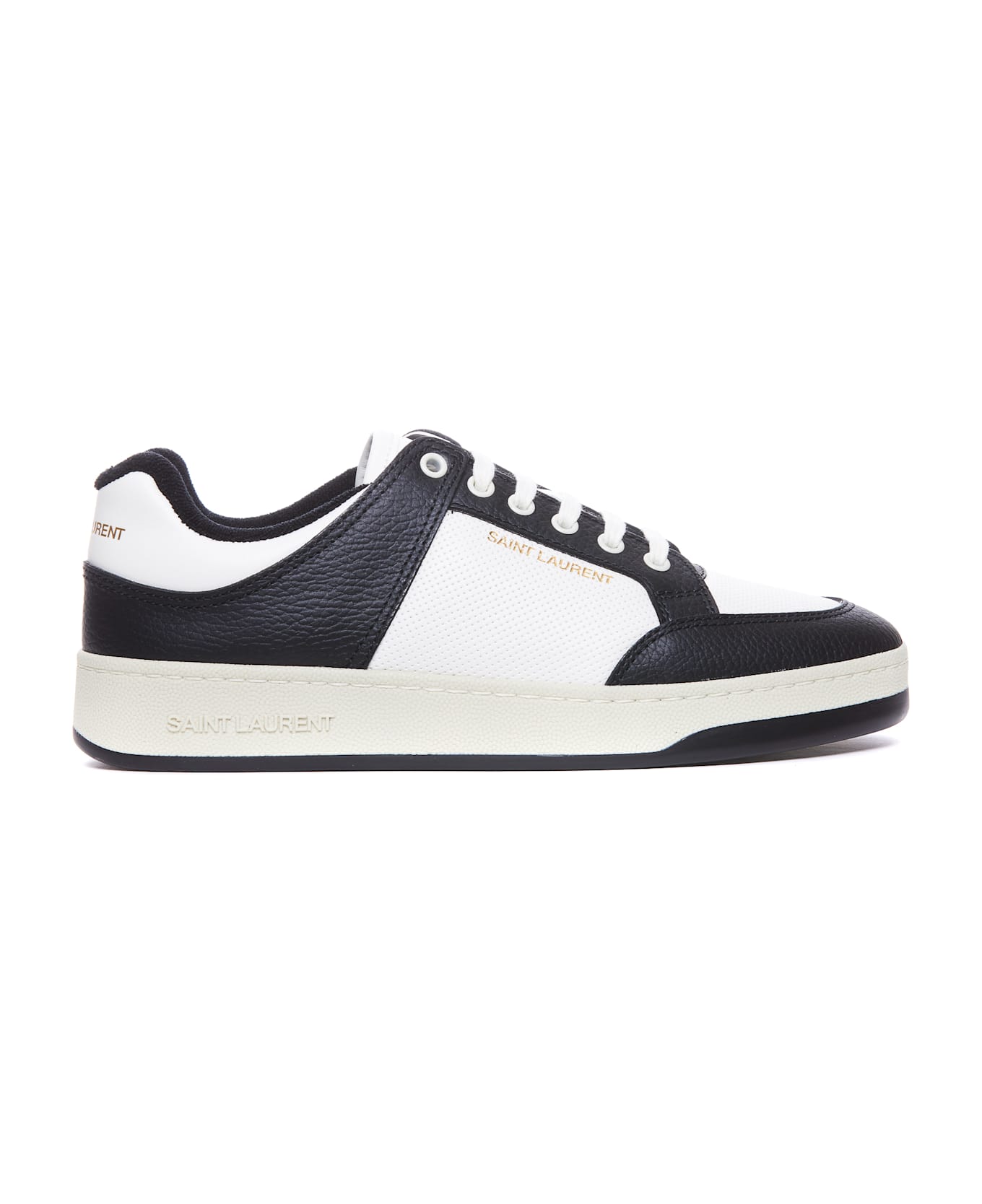 Saint Laurent Sl/61 Leather Sneakers - Black