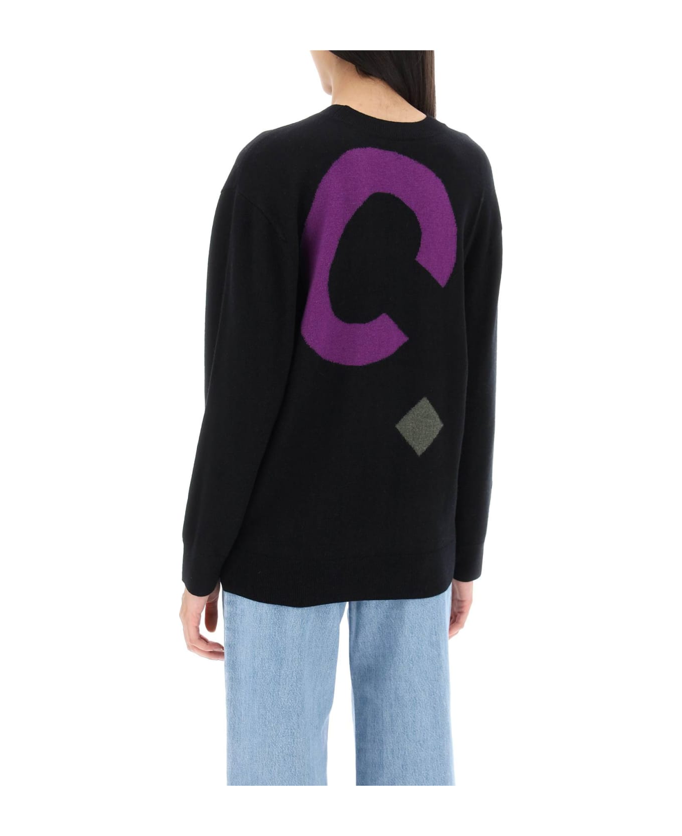 A.P.C. Logo All Over F Sweater - BLACK