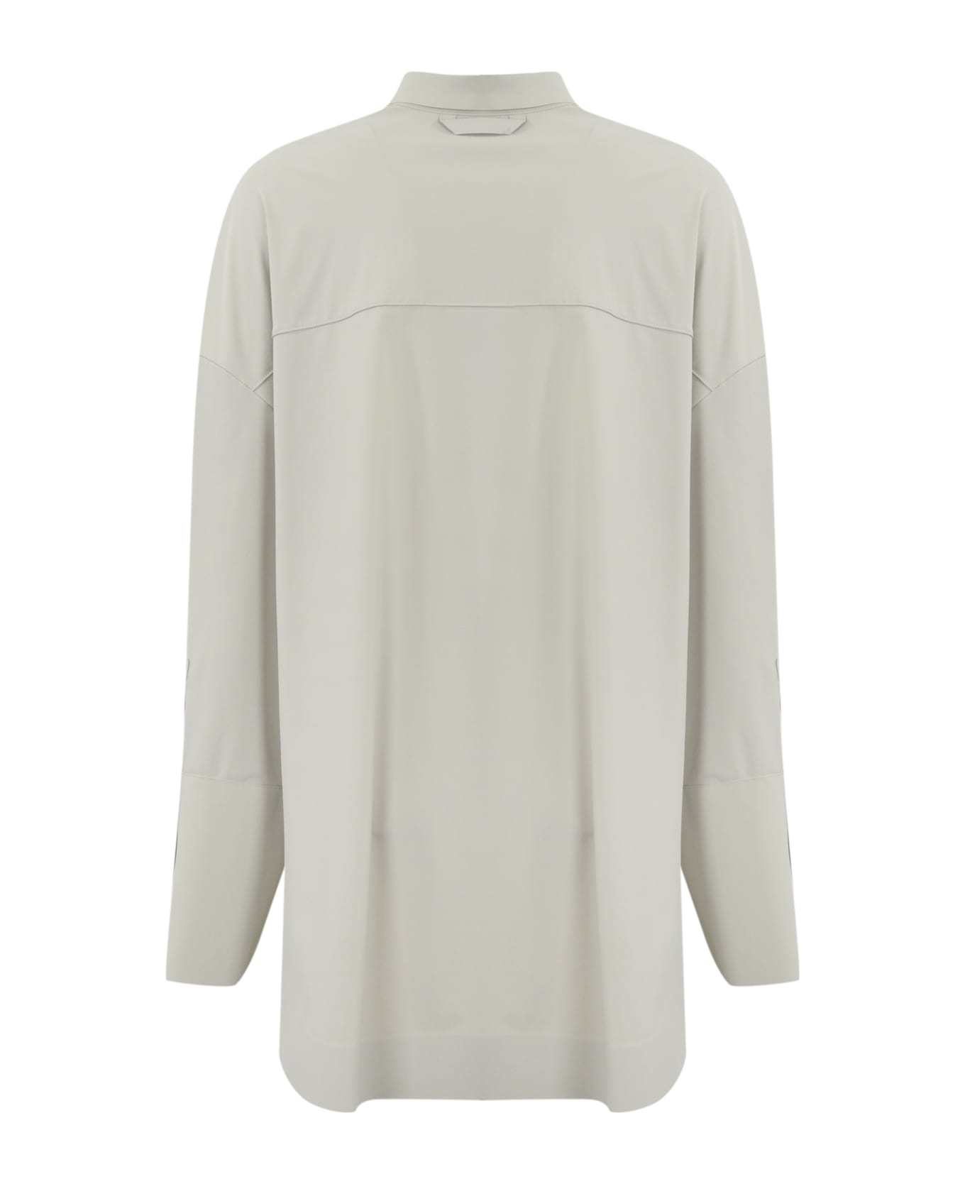 Max Mara Patella Shirt In Technical Jersey - Nebbia