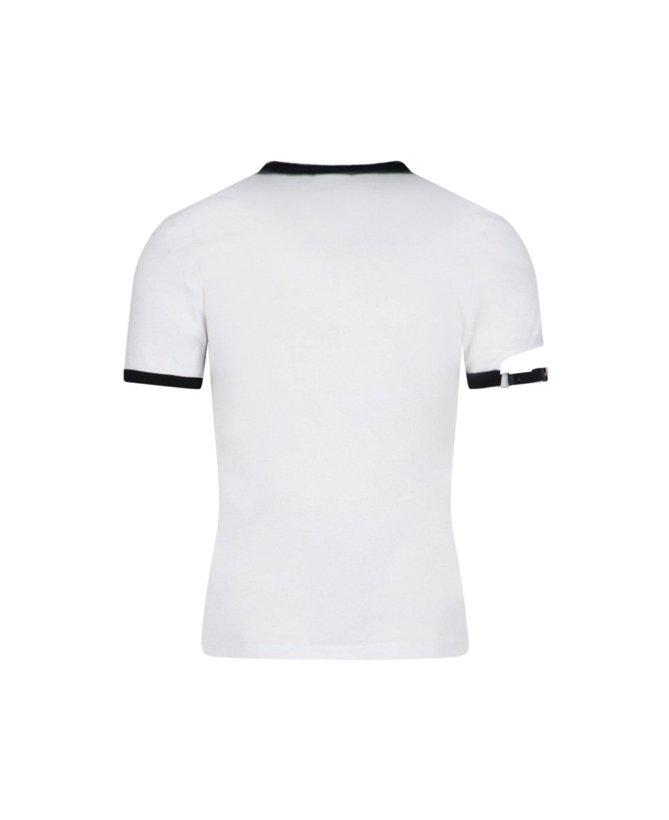 Courrèges Buckle Contrast T-shirt - White