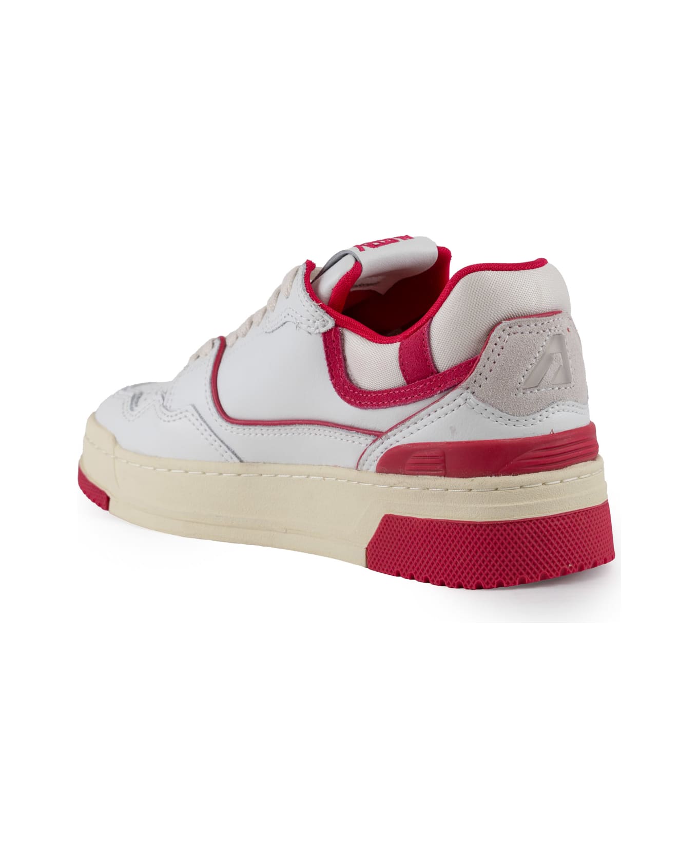 Autry Clc Sneakers In Leather And Suede - White