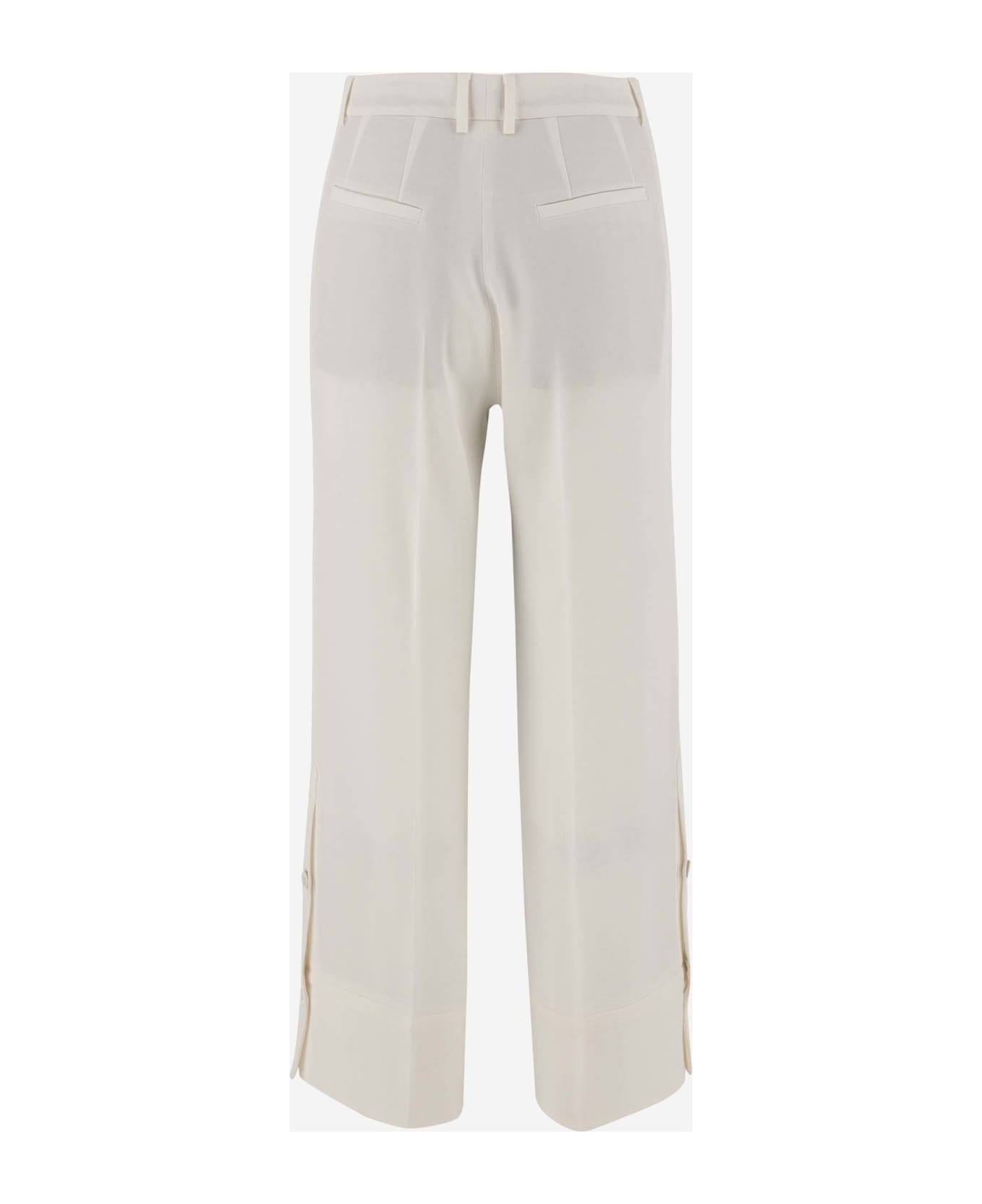Alberto Biani Technical Jersey Pants - White ボトムス