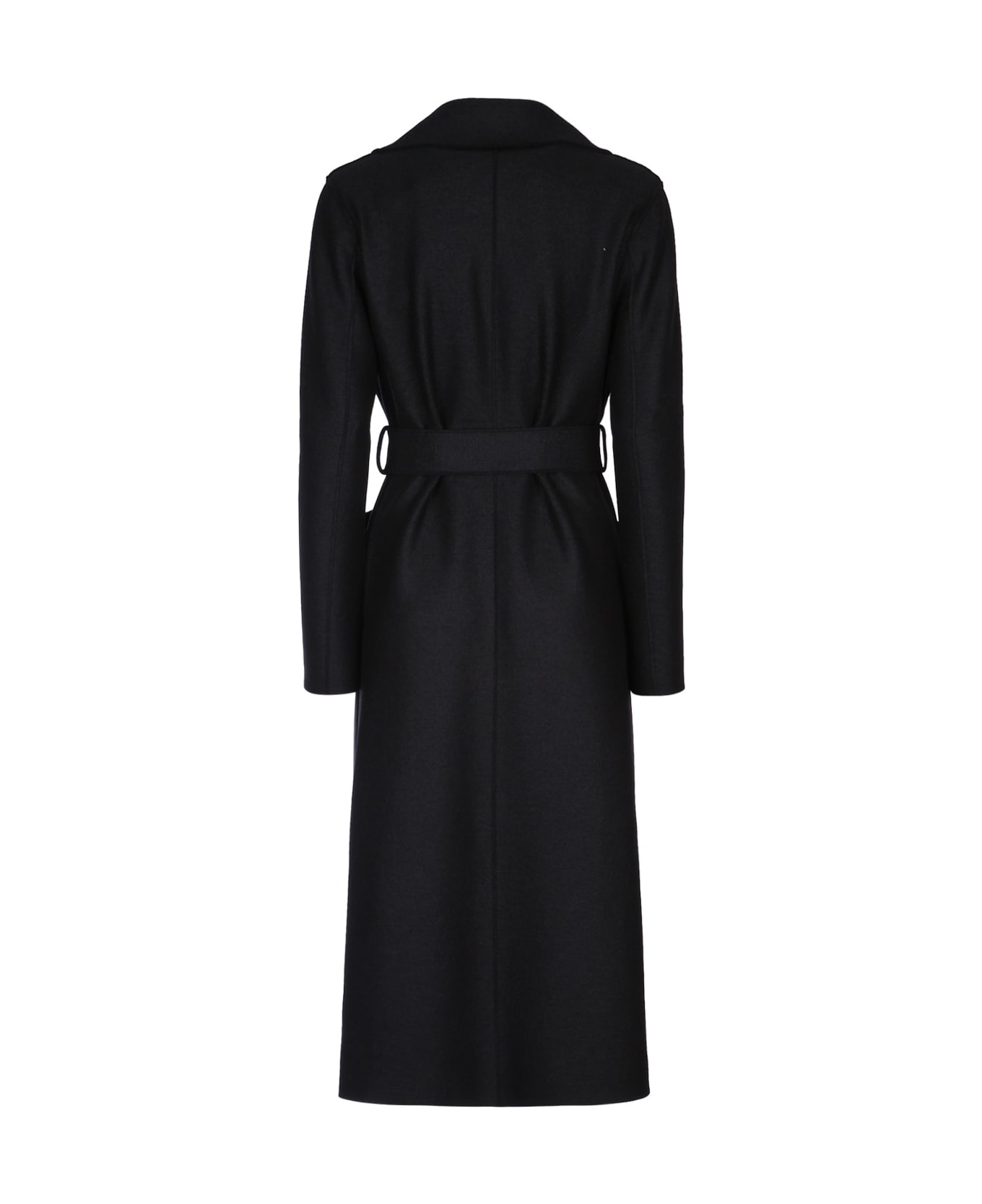 Harris Wharf London Women Long Maxi Coat Pressed Wool - Black