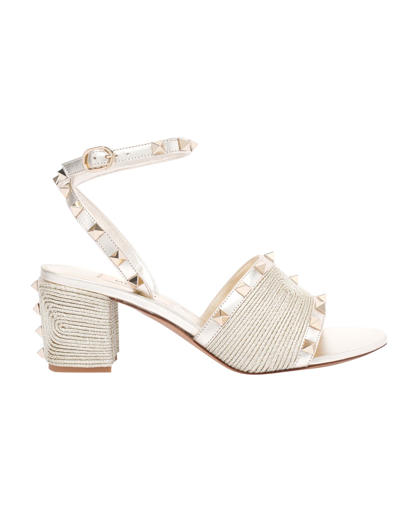 Valentino Garavani Rockstud Pump Sandals - Golden