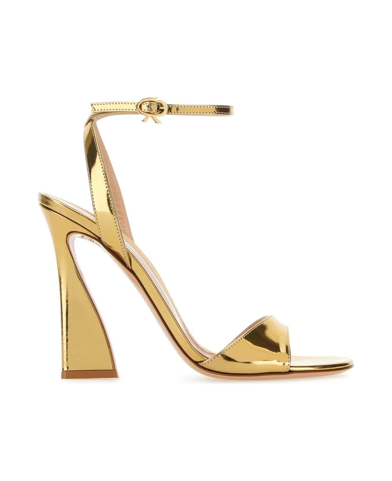 Gianvito Rossi Gold Leather Aura Sandals - MEKONG