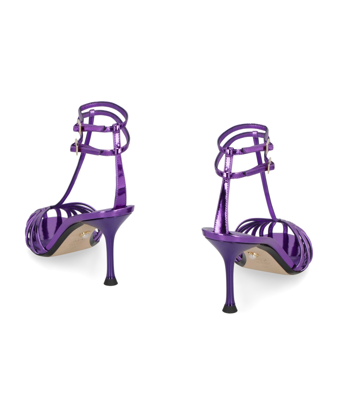 Alevì Jessie Leather Sandals - purple
