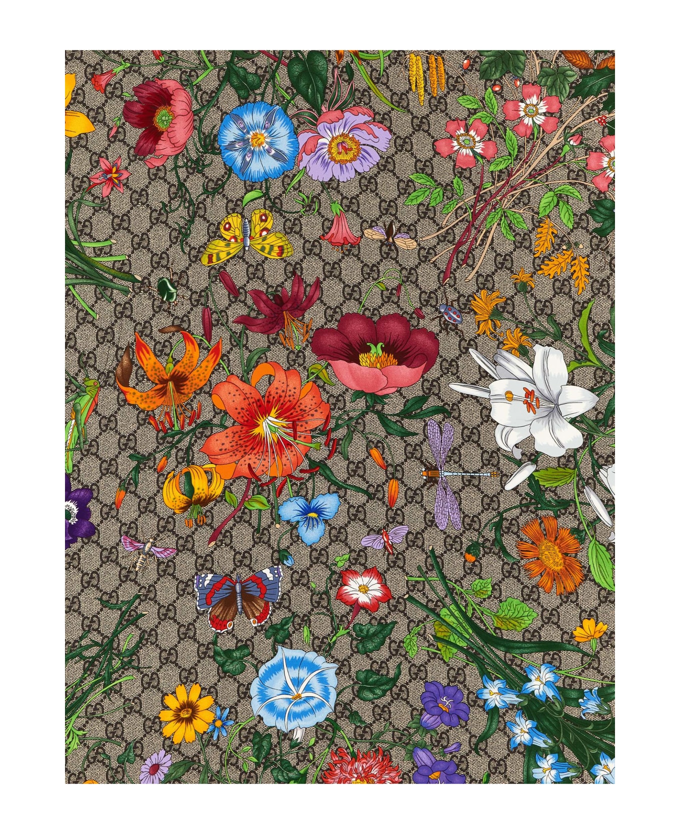 Gucci 'gg Flora' Scarf - BEIGE