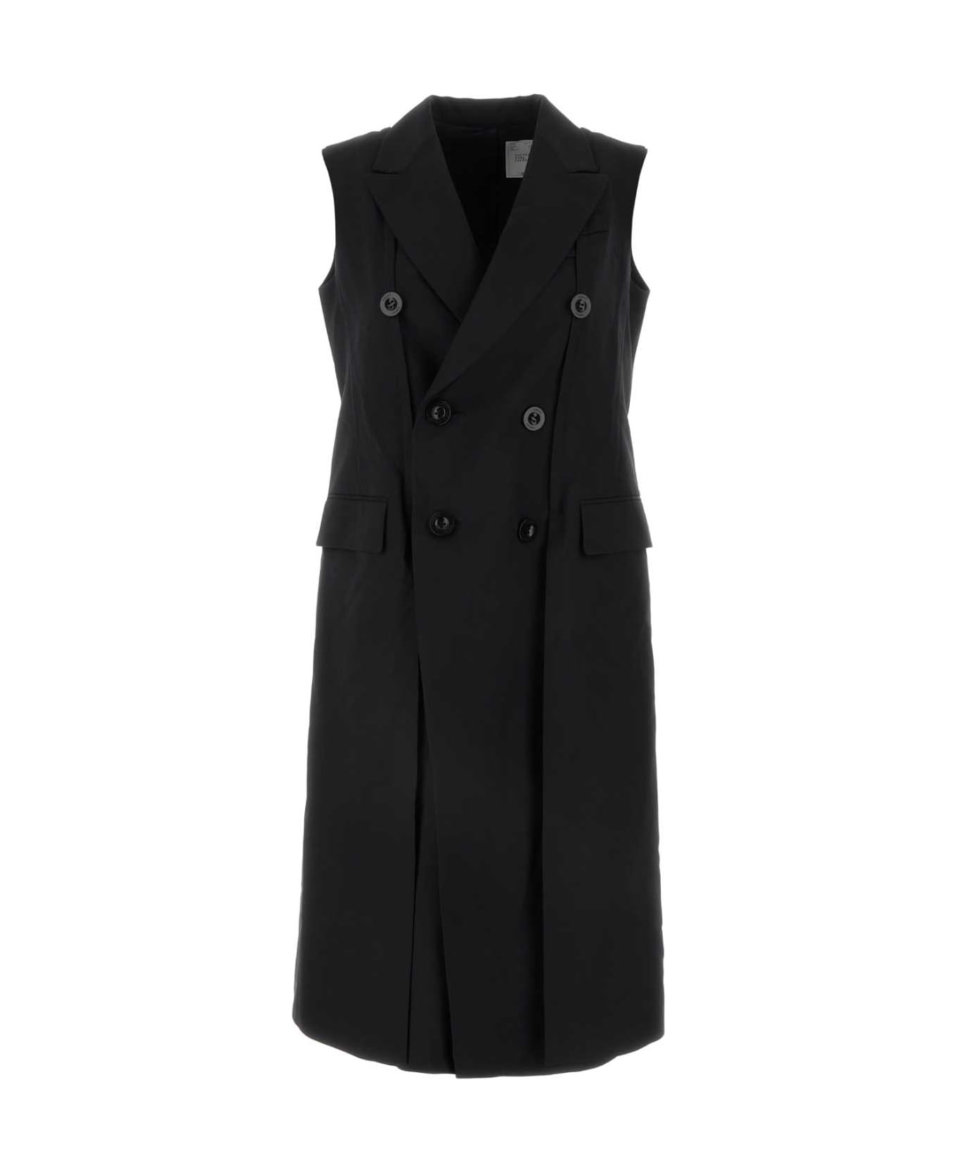 Sacai Black Polyester Blend Vest - Black