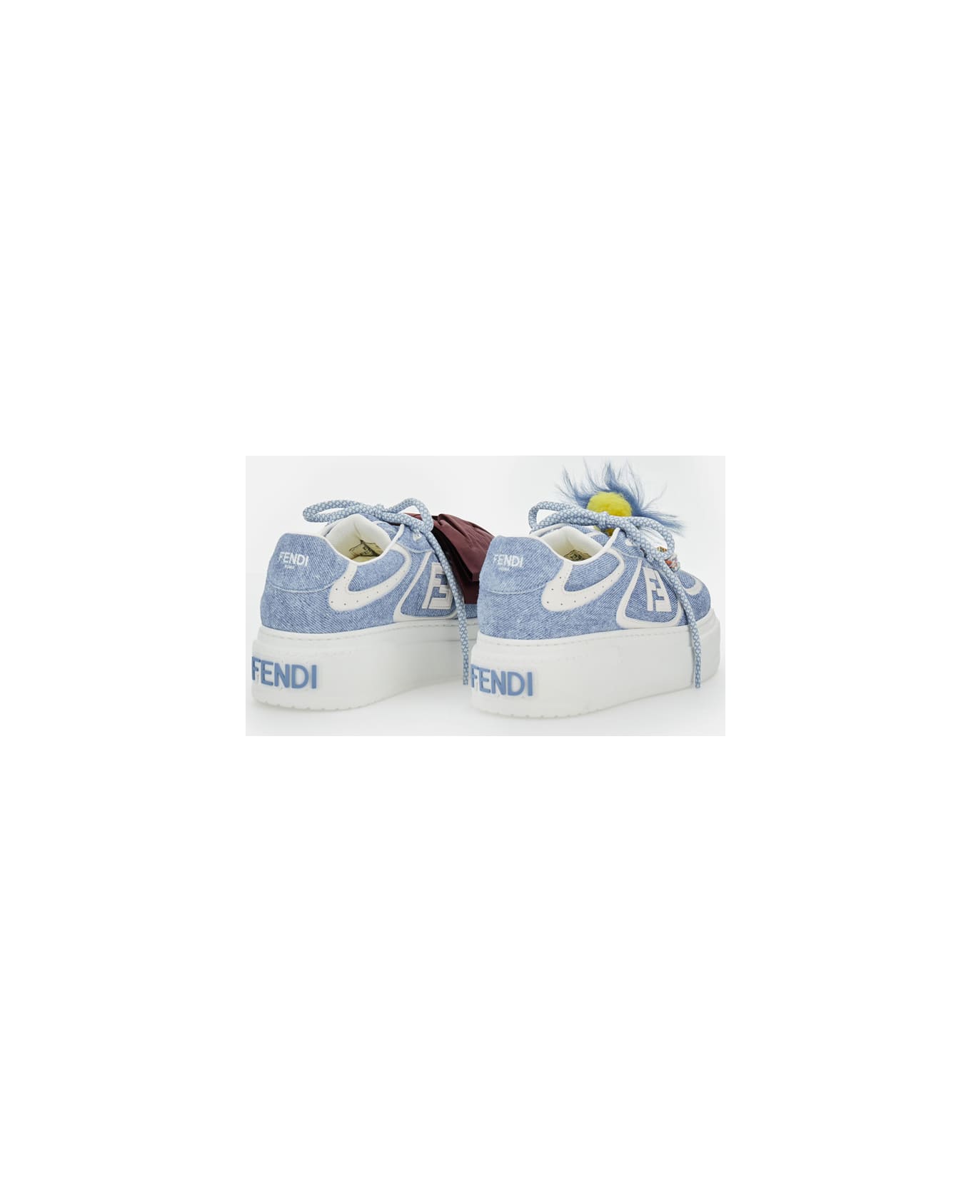 Fendi Sneakers With Charms - Clear Blue