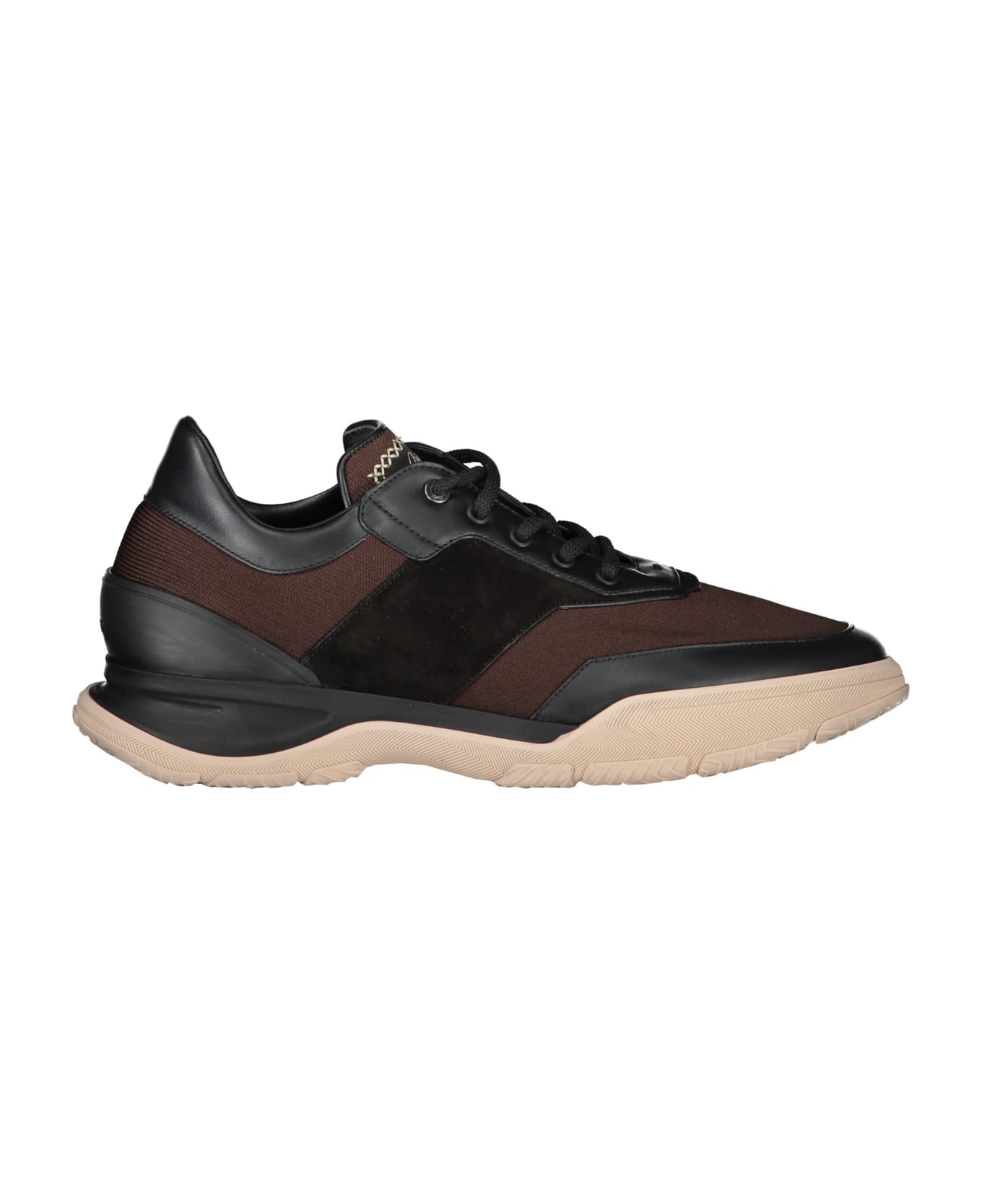 Brioni Leather Sneakers - brown