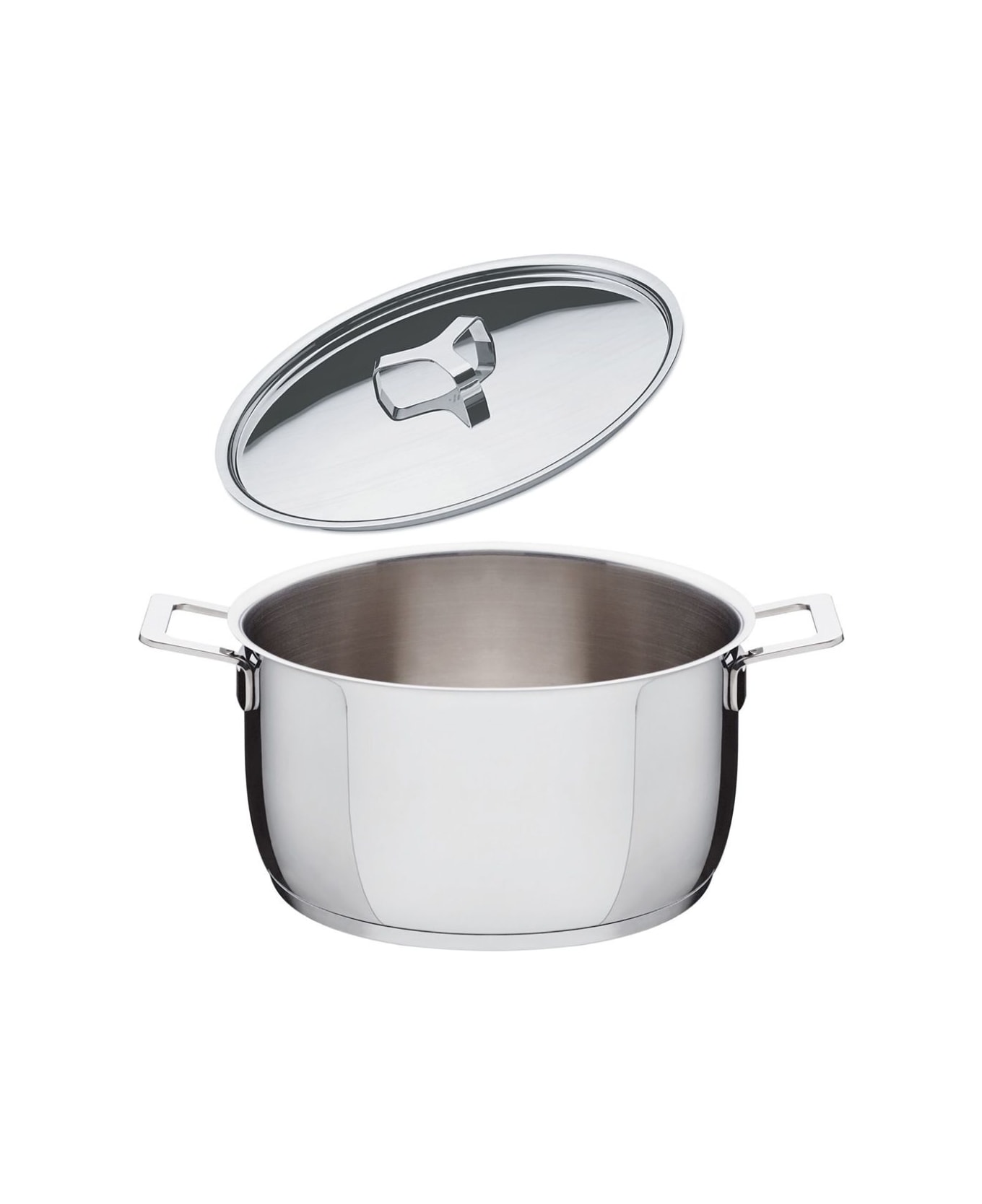 Alessi Pots&pans Casseruola 2 Manici Con Coperchio - Acciaio