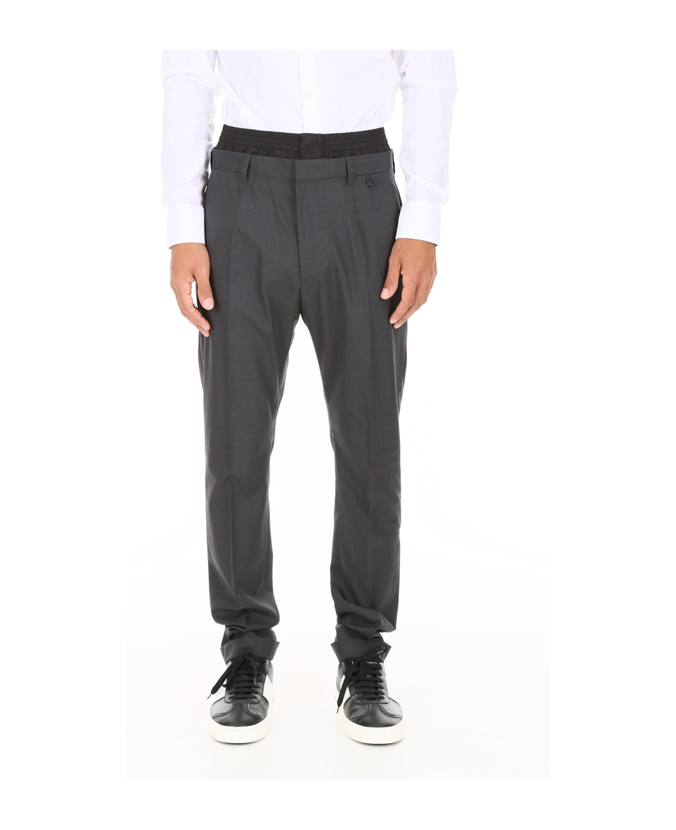 Prada Linea Rossa Wool And Nylon Trousers | italist, ALWAYS LIKE A SALE