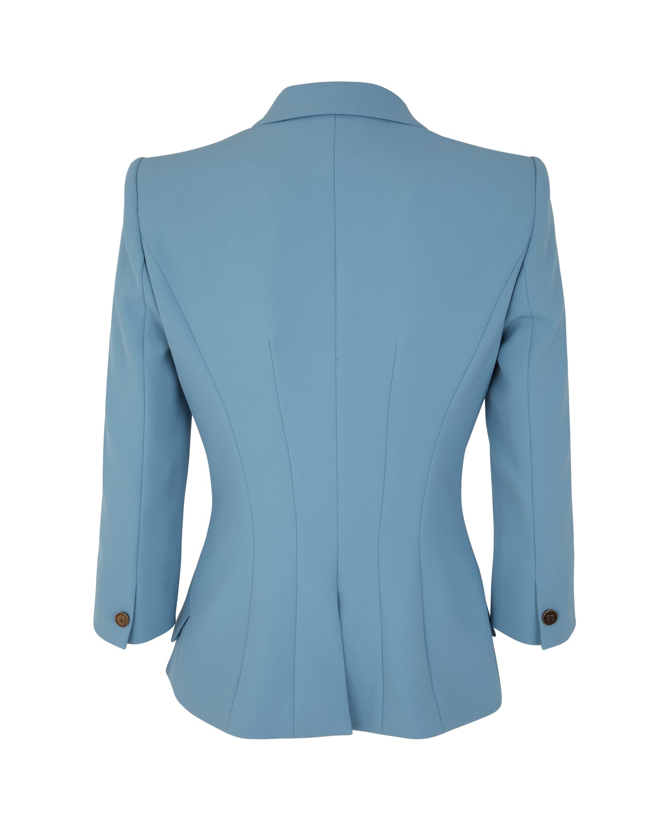 Elisabetta Franchi Double Breasted Jacket - Sugar Paper Blue