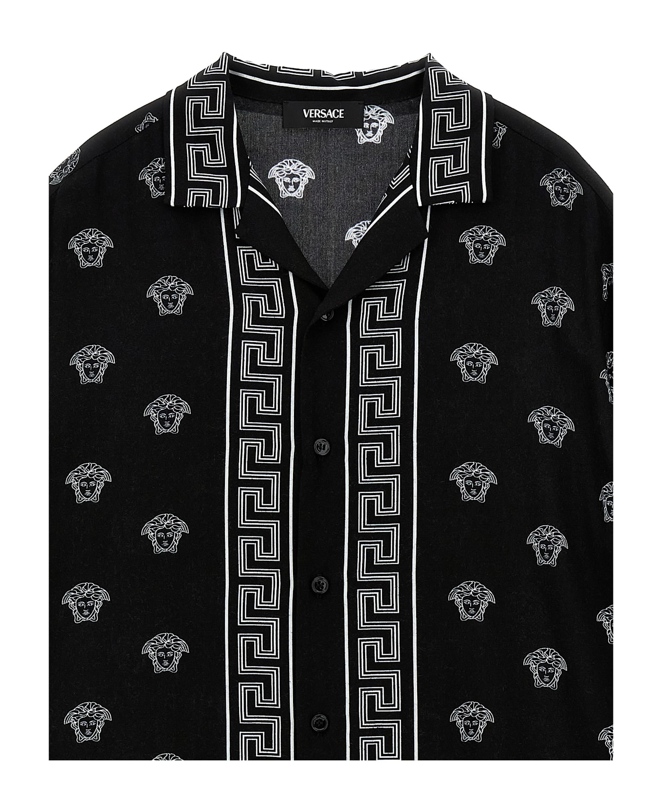 Versace 'medusa Bandana' Shirt - White/Black