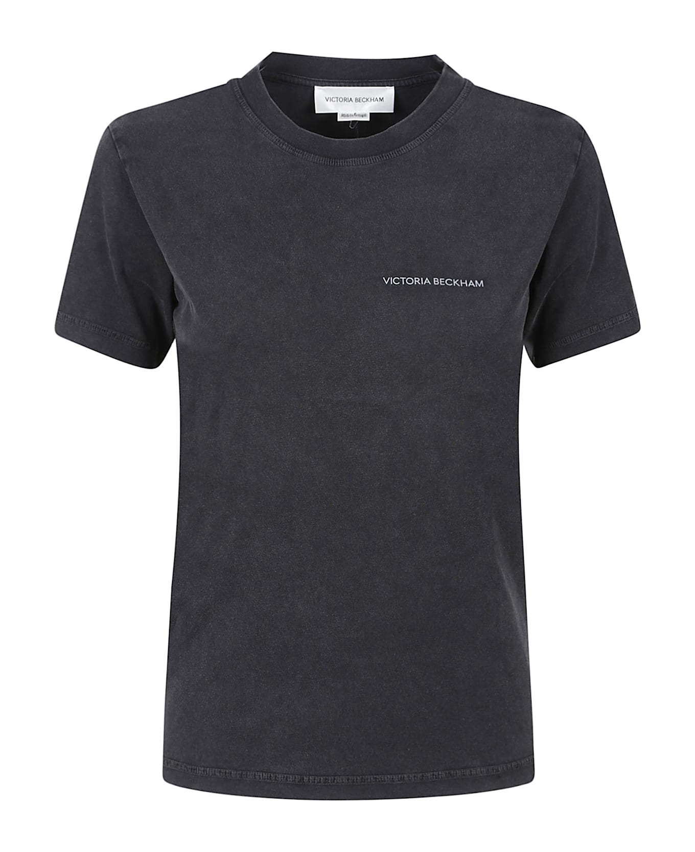 Victoria Beckham Shrunken Logo T-shirt - Black