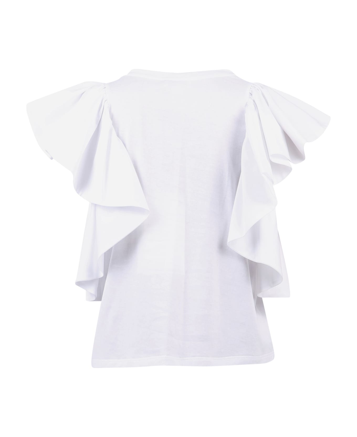 Alexander McQueen Ruched T-shirt - White