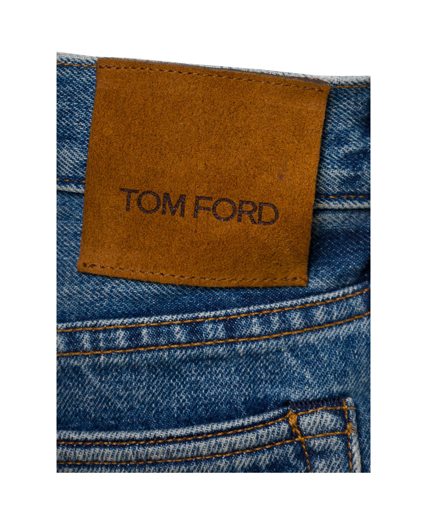 Tom Ford Denim Lavato Vestibilita' - Blu