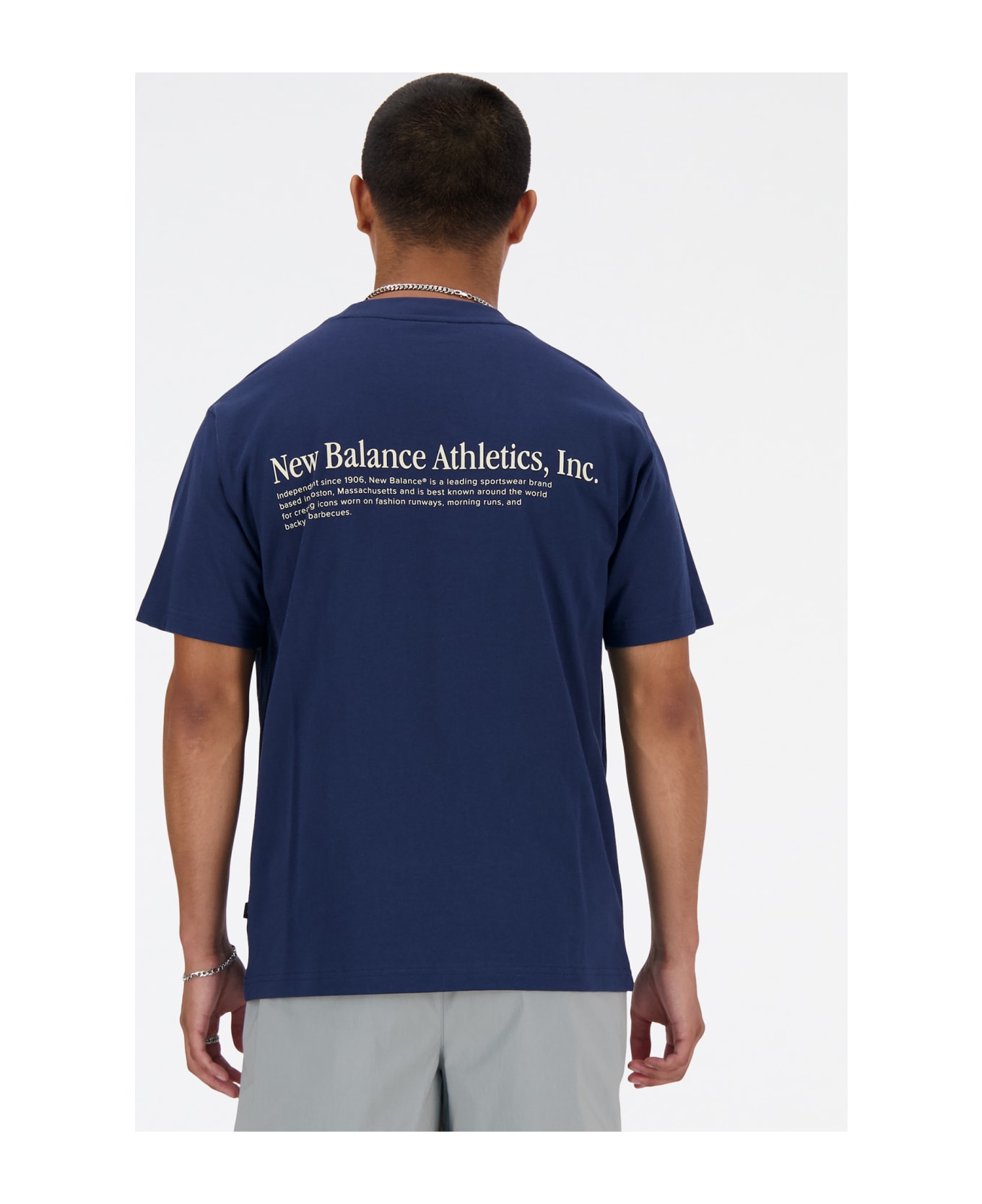 New Balance T-shirt With Logo - Blu