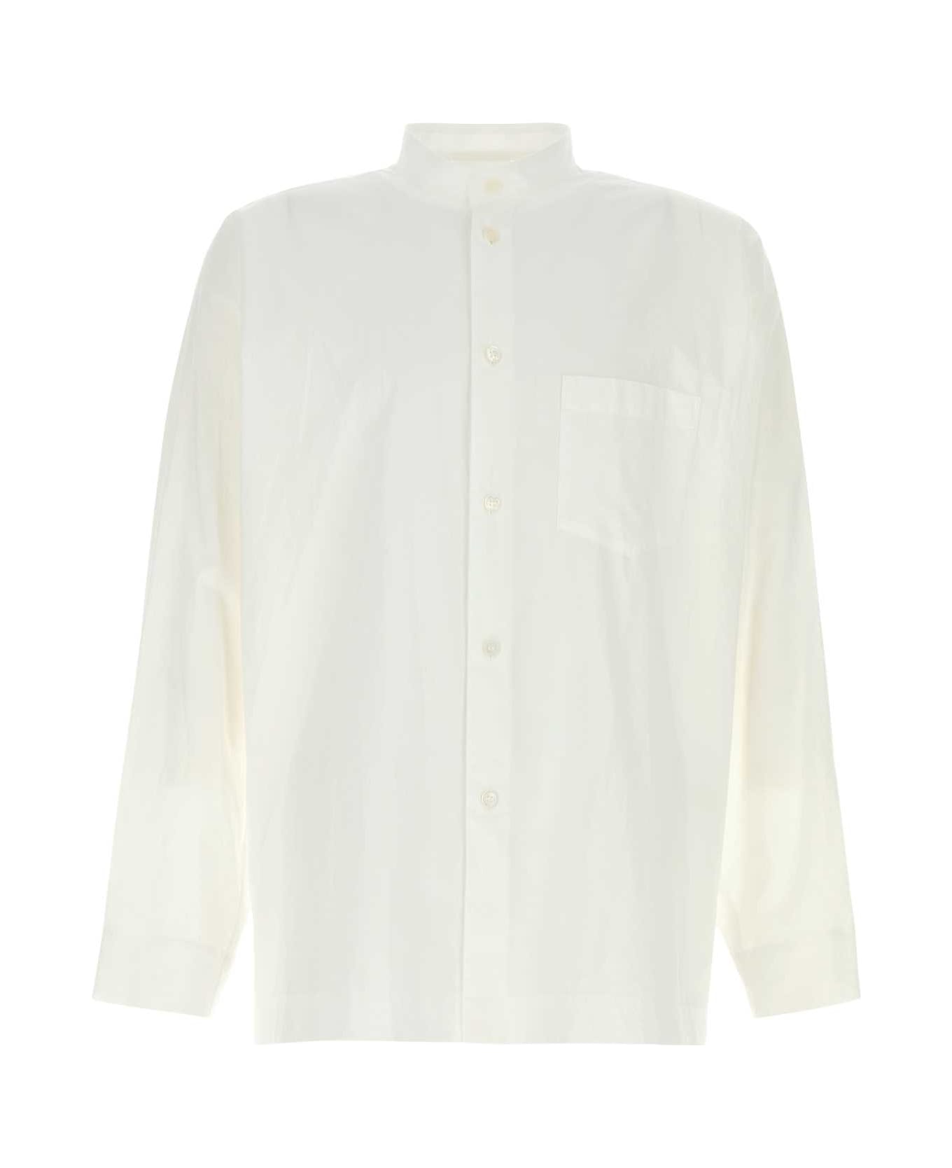 Homme Plissé Issey Miyake White Poplin Shirt - White