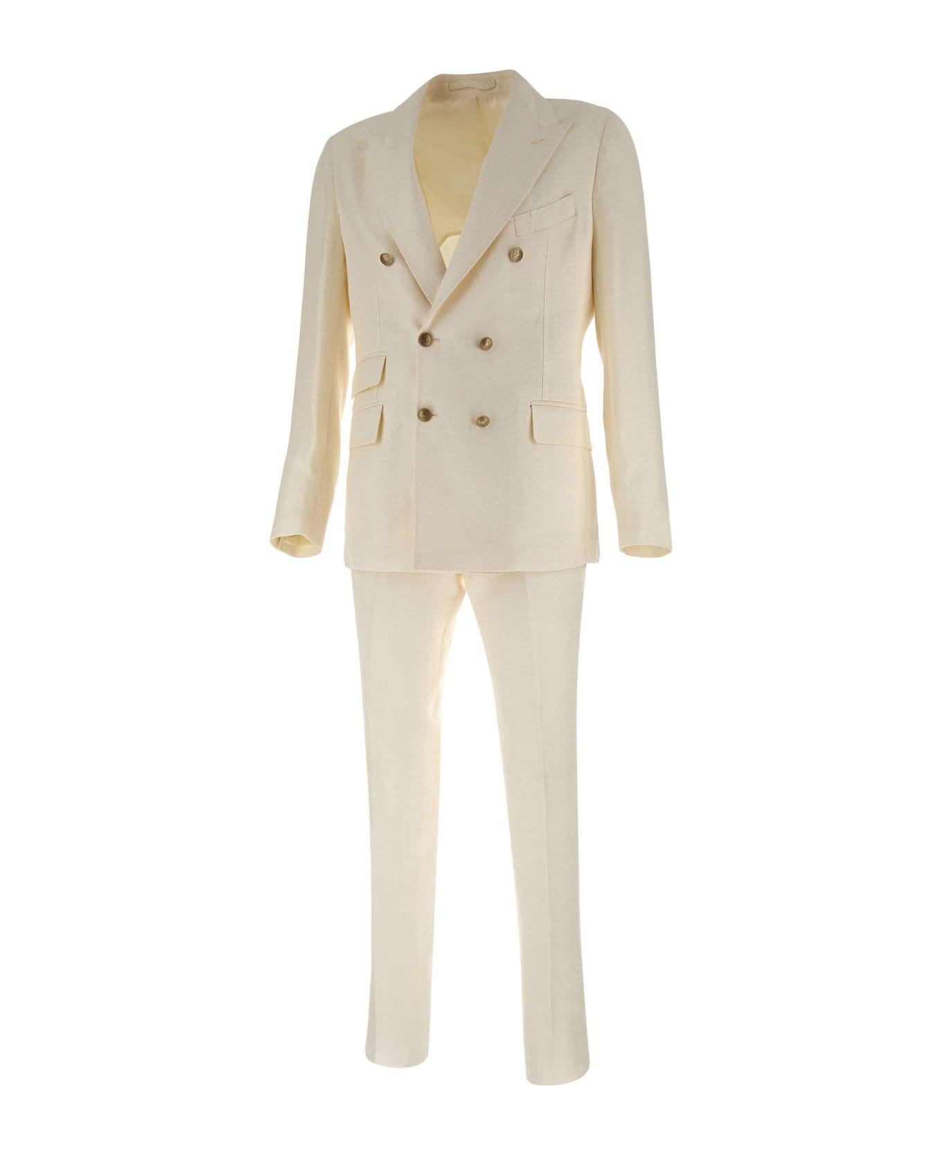 Eleventy Wool, Linen And Silk Suit Two-piece - WHITE