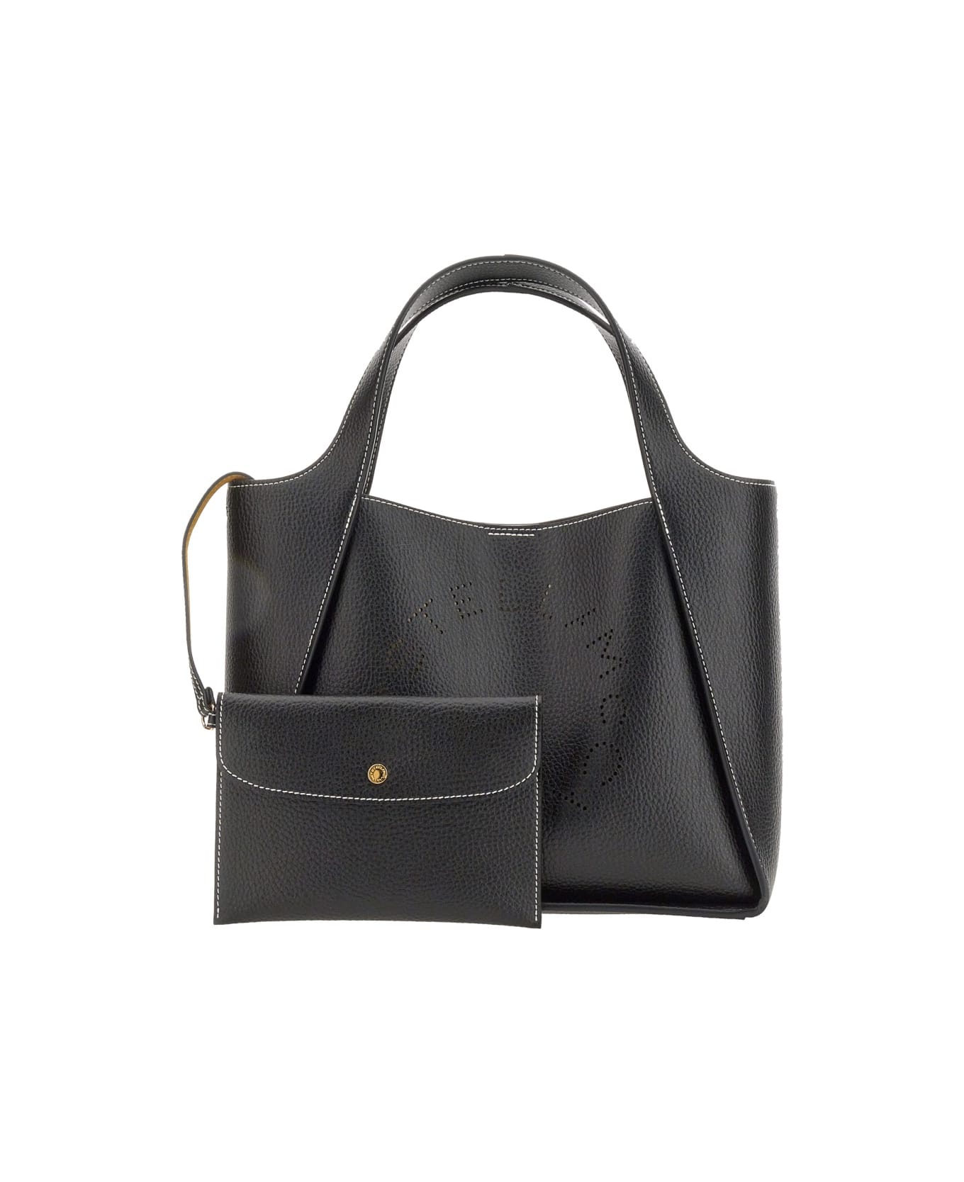 Stella McCartney Borsa A Tracolla Con Logo - BLACK
