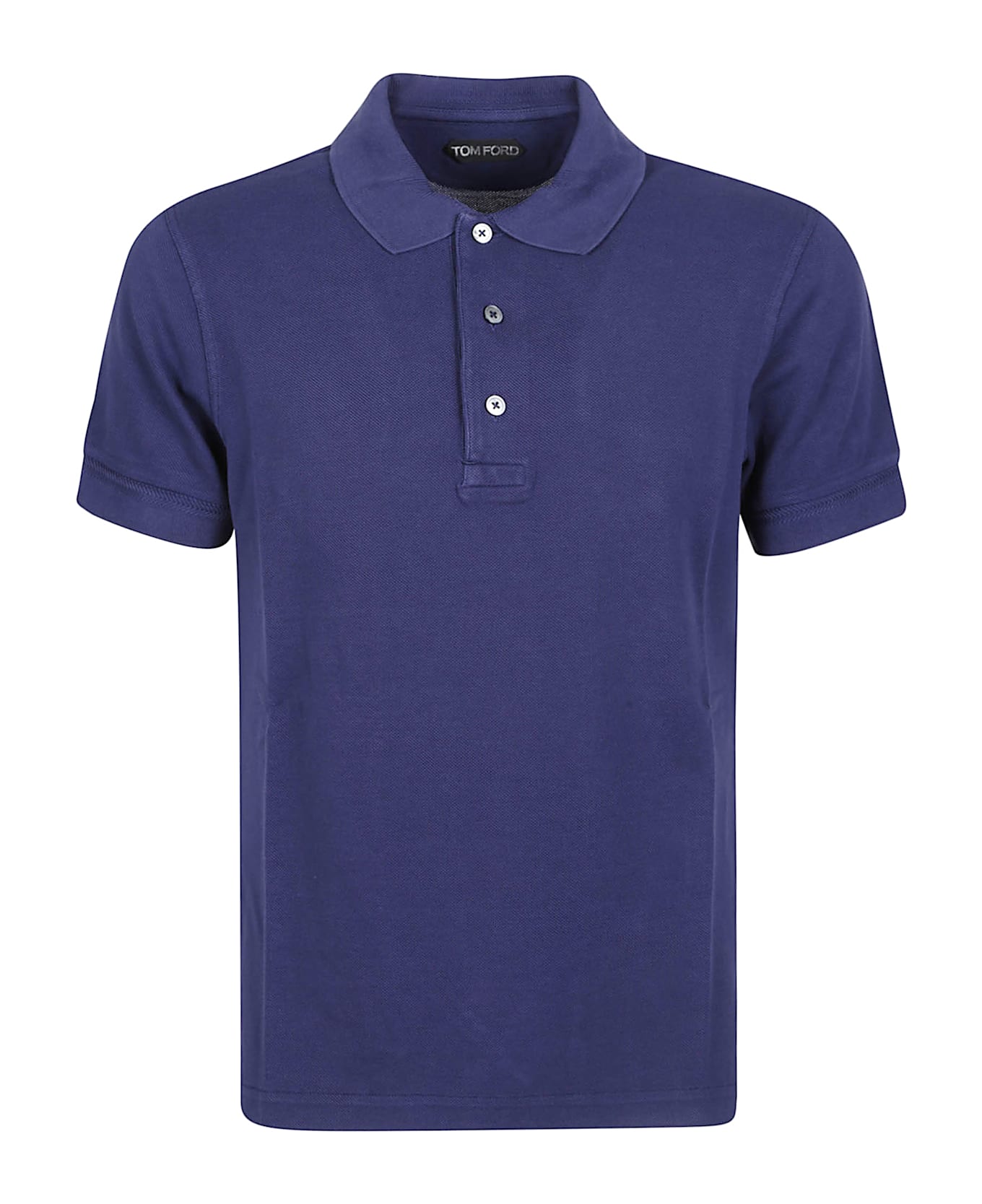 Tom Ford Piquet Short Sleeve Polo Shirt - Bright Navy