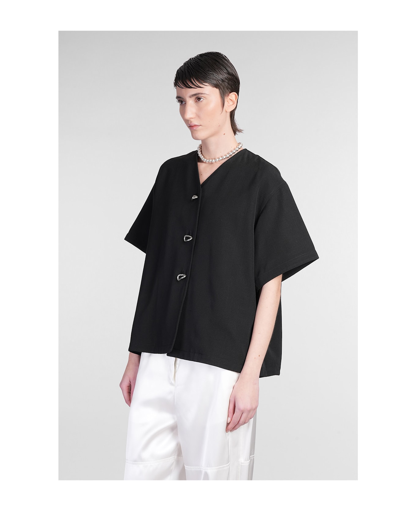 Jil Sander Jacket 64 Casual Jacket In Black Viscose - black