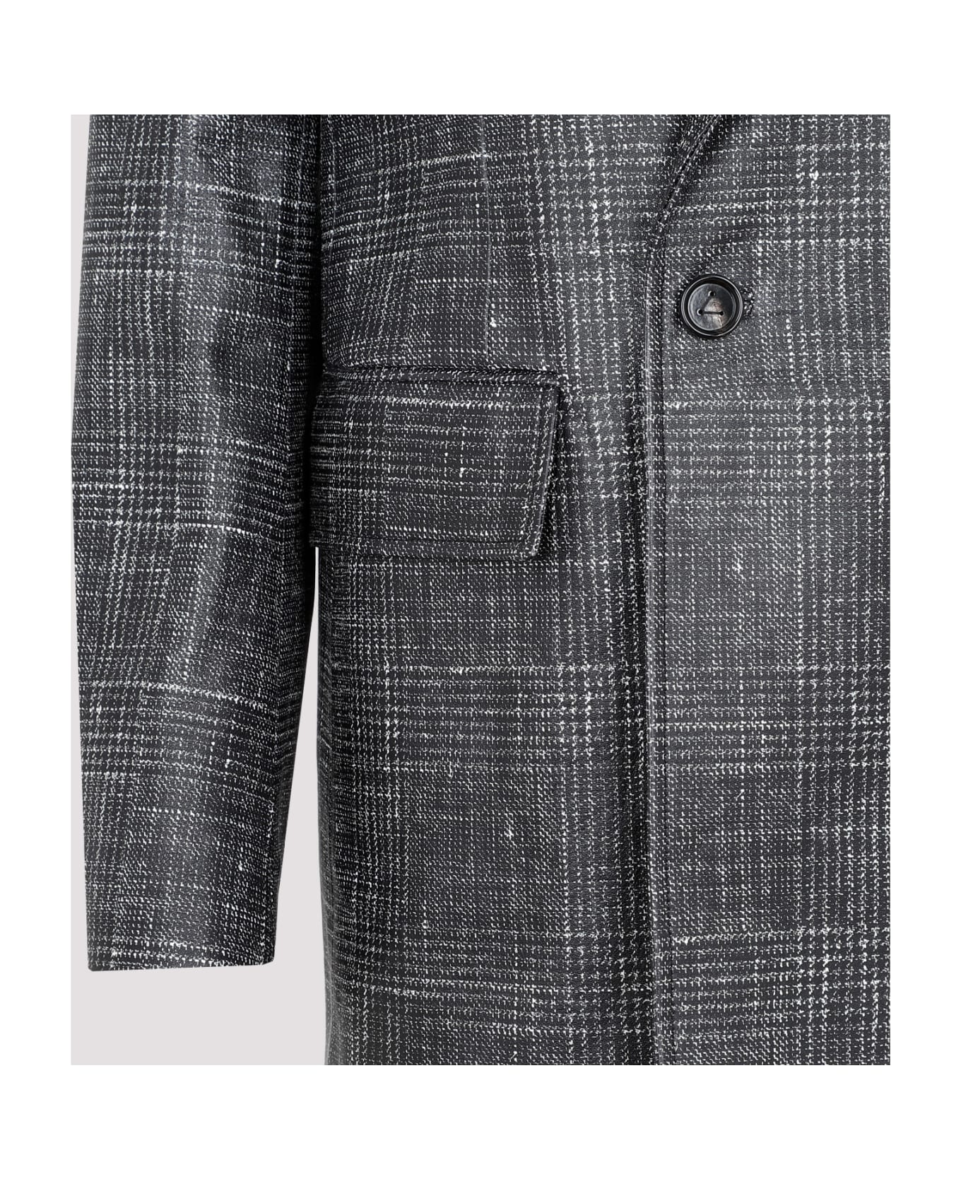 Bottega Veneta Printed Leather Jacket - Black White